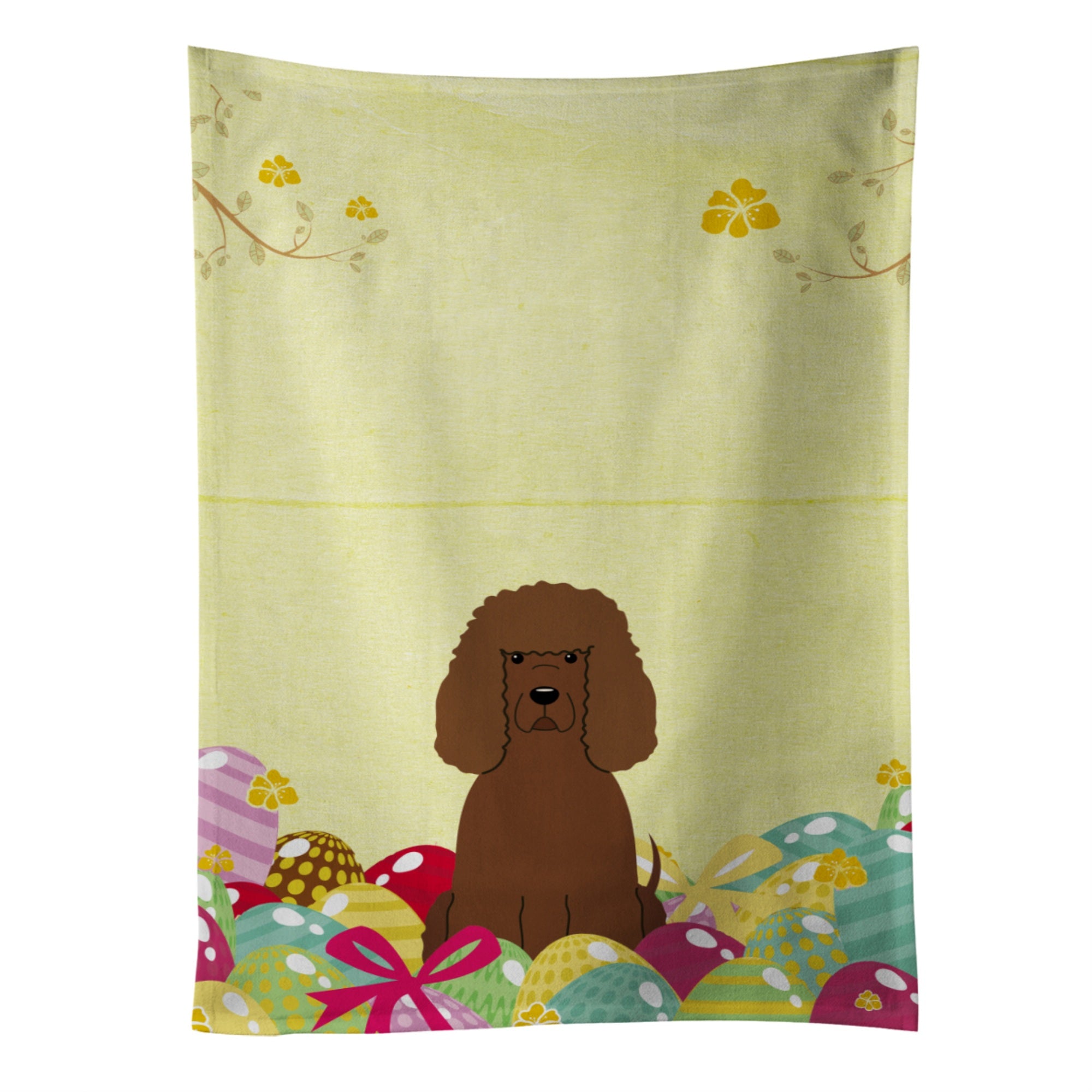 Caroline'S Treasures Easter Eggs Irish Water Spaniel Kitchen Towel, Multicolor, 25 X 15