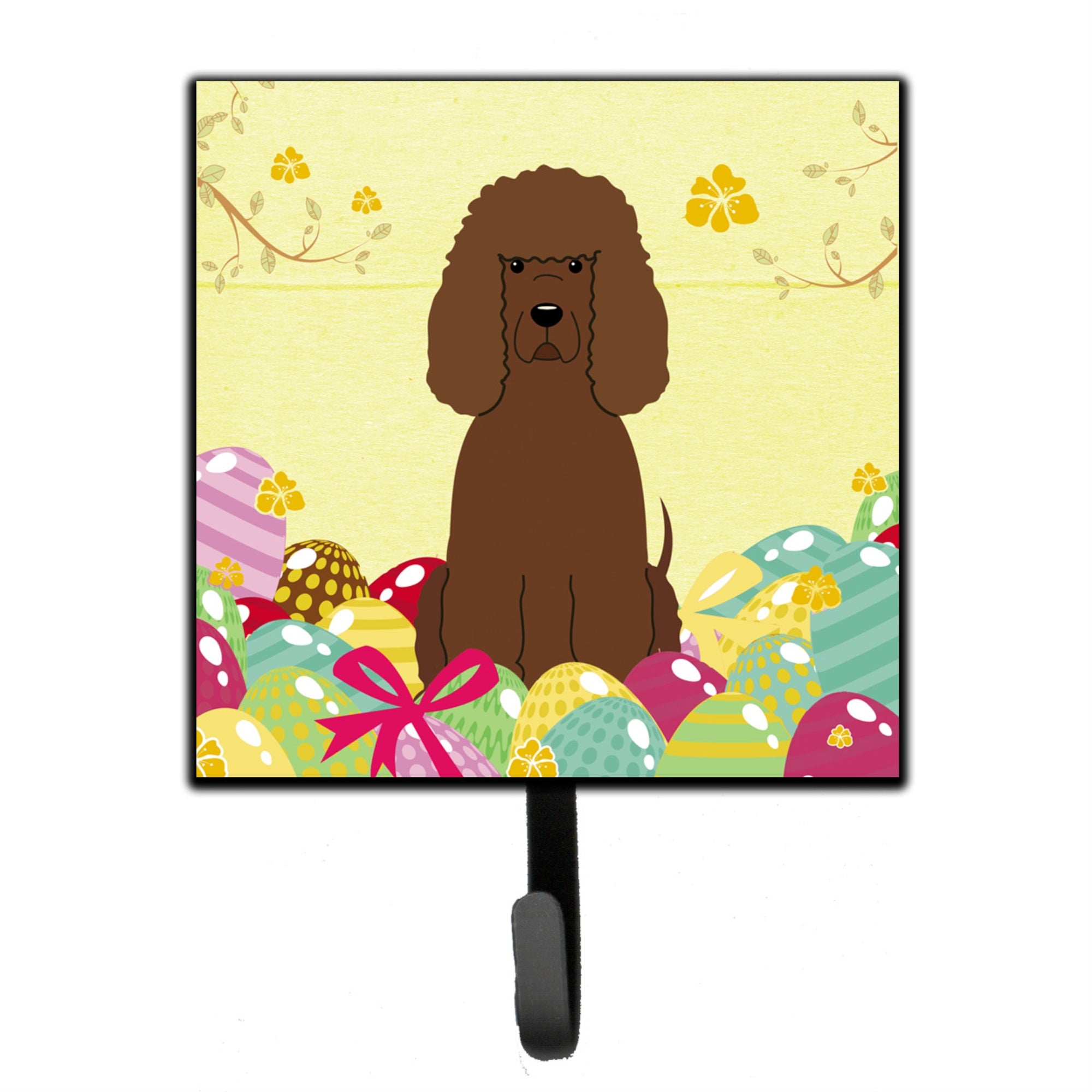 Caroline'S Treasures Easter Eggs Irish Water Spaniel Wall Hook, Small, Multicolor