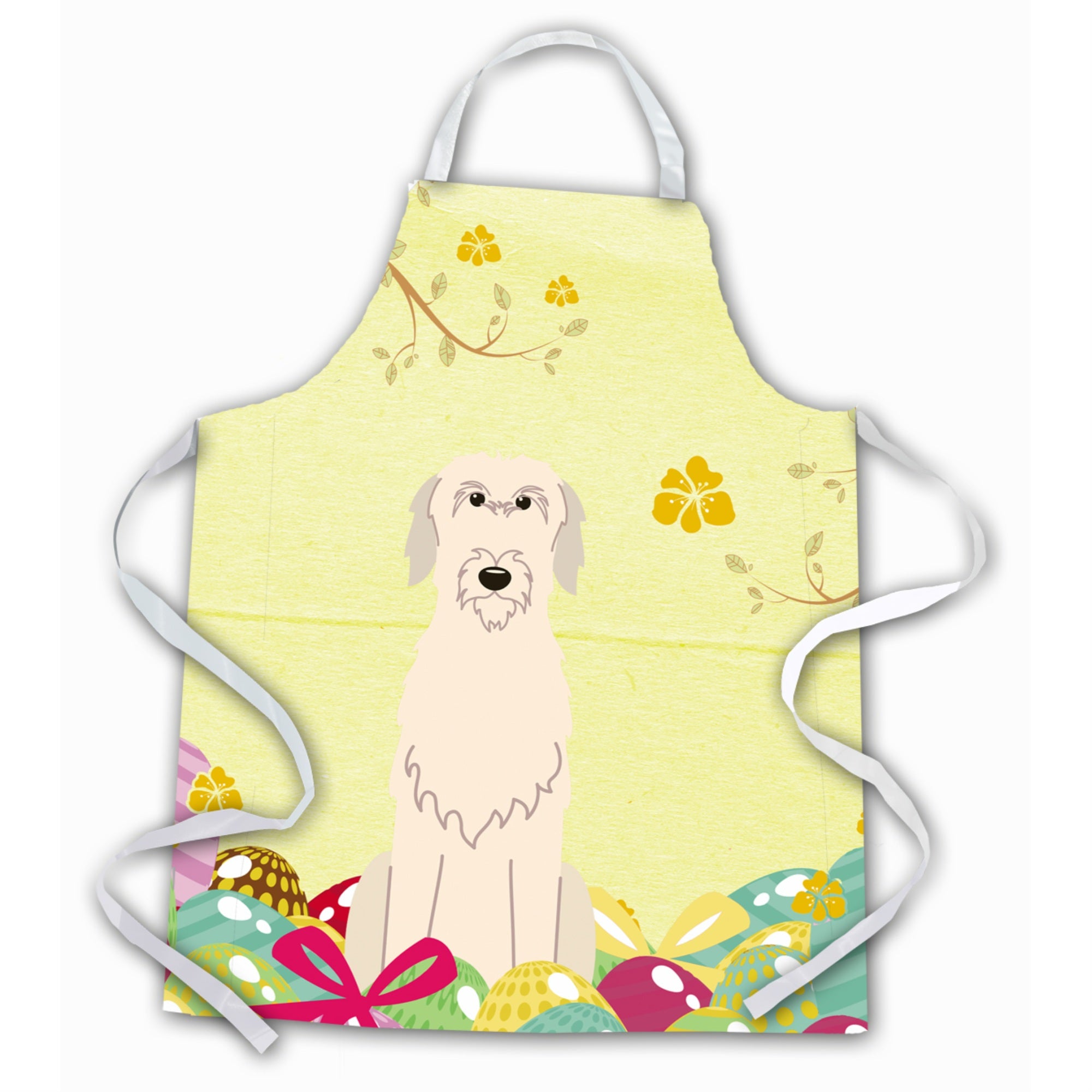 Caroline'S Treasures Easter Eggs Irish Wolfhound Apron, Large, Multicolor
