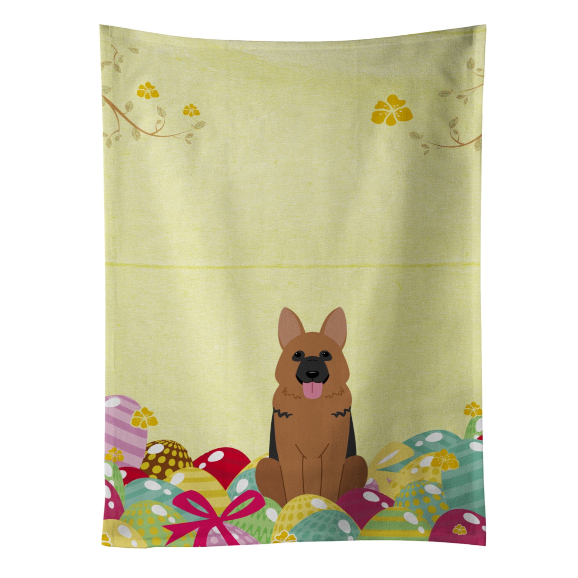 Caroline'S Treasures Easter Eggs German Shepherd Kitchen Towel, Multicolor, 25 X 15