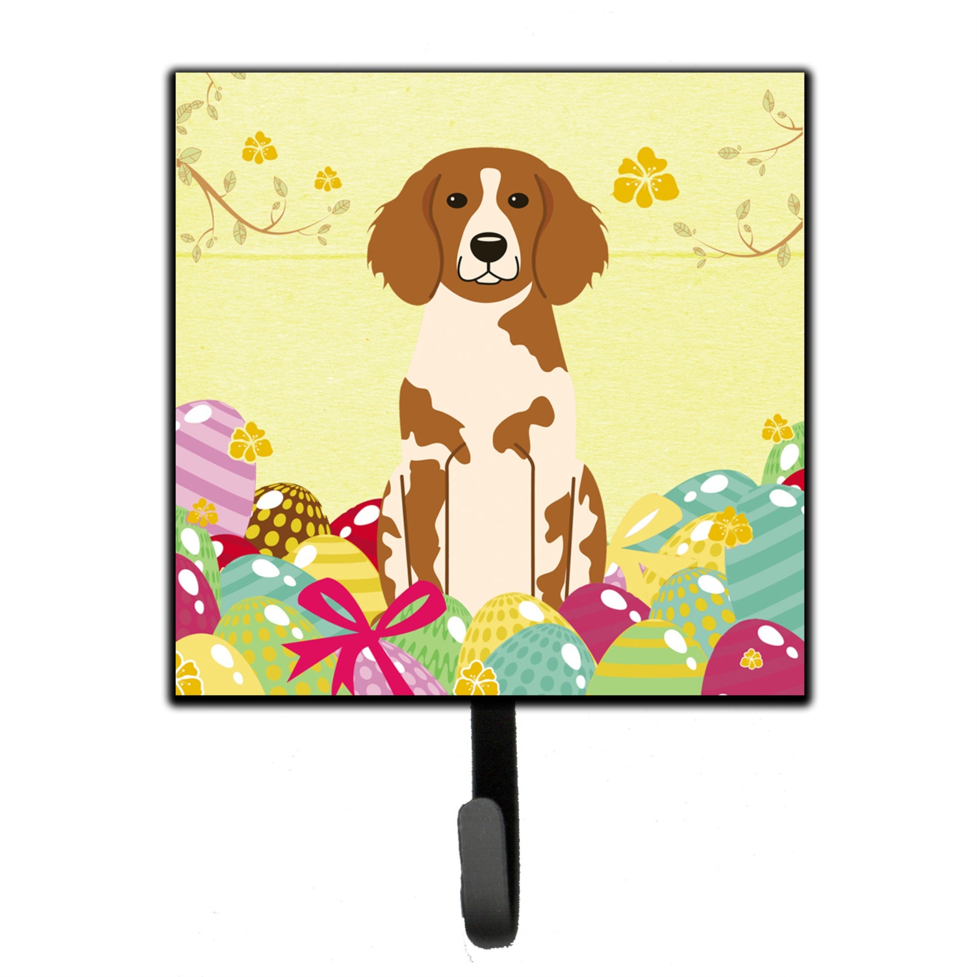 Caroline'S Treasures Easter Eggs Brittany Spaniel Wall Hook, Small, Multicolor