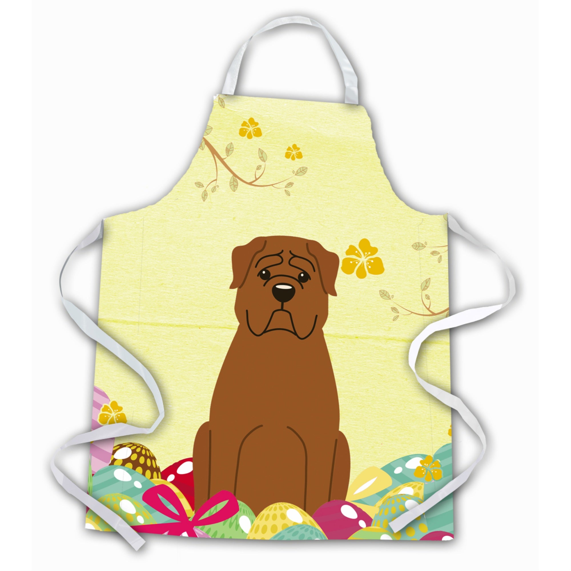 Caroline'S Treasures Easter Eggs Dogue De Bourdeaux Apron, Large, Multicolor