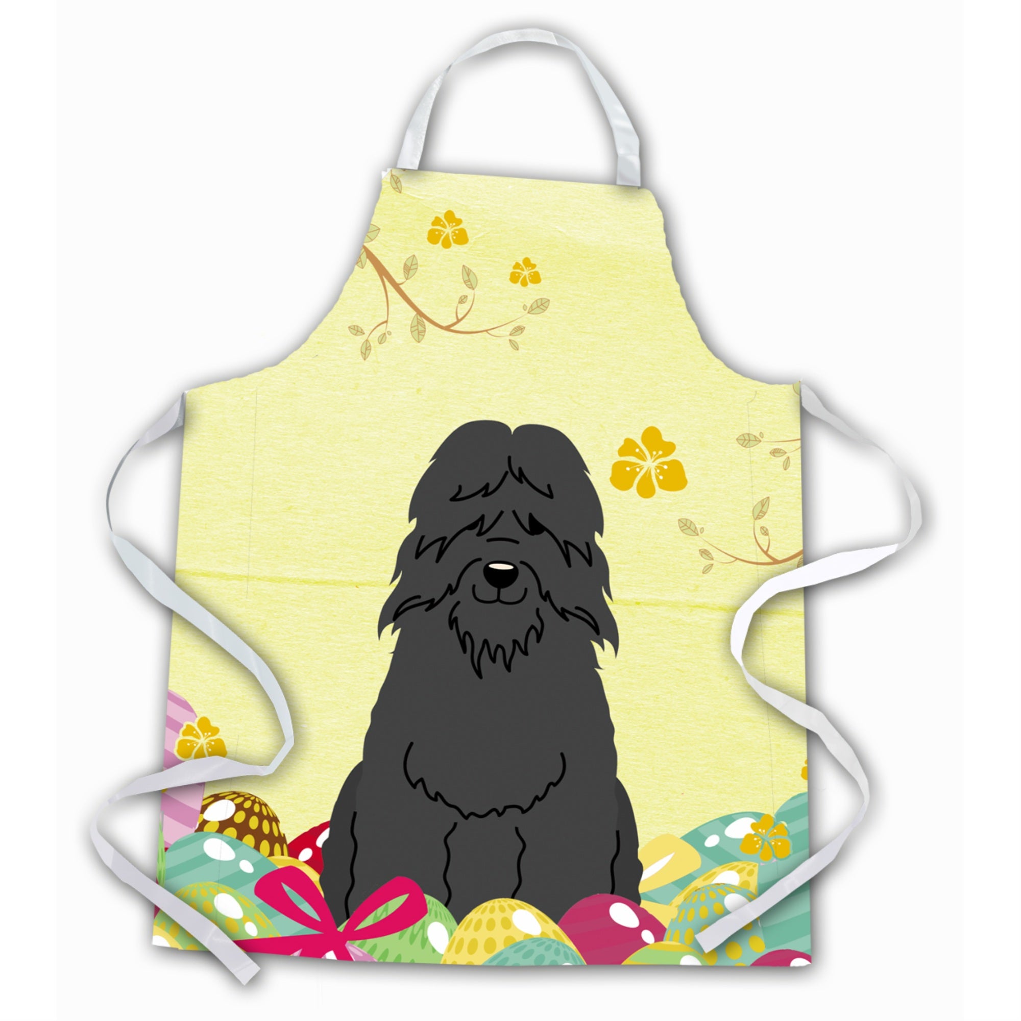 Caroline'S Treasures Easter Eggs Bouvier Des Flandres Apron, Large, Multicolor