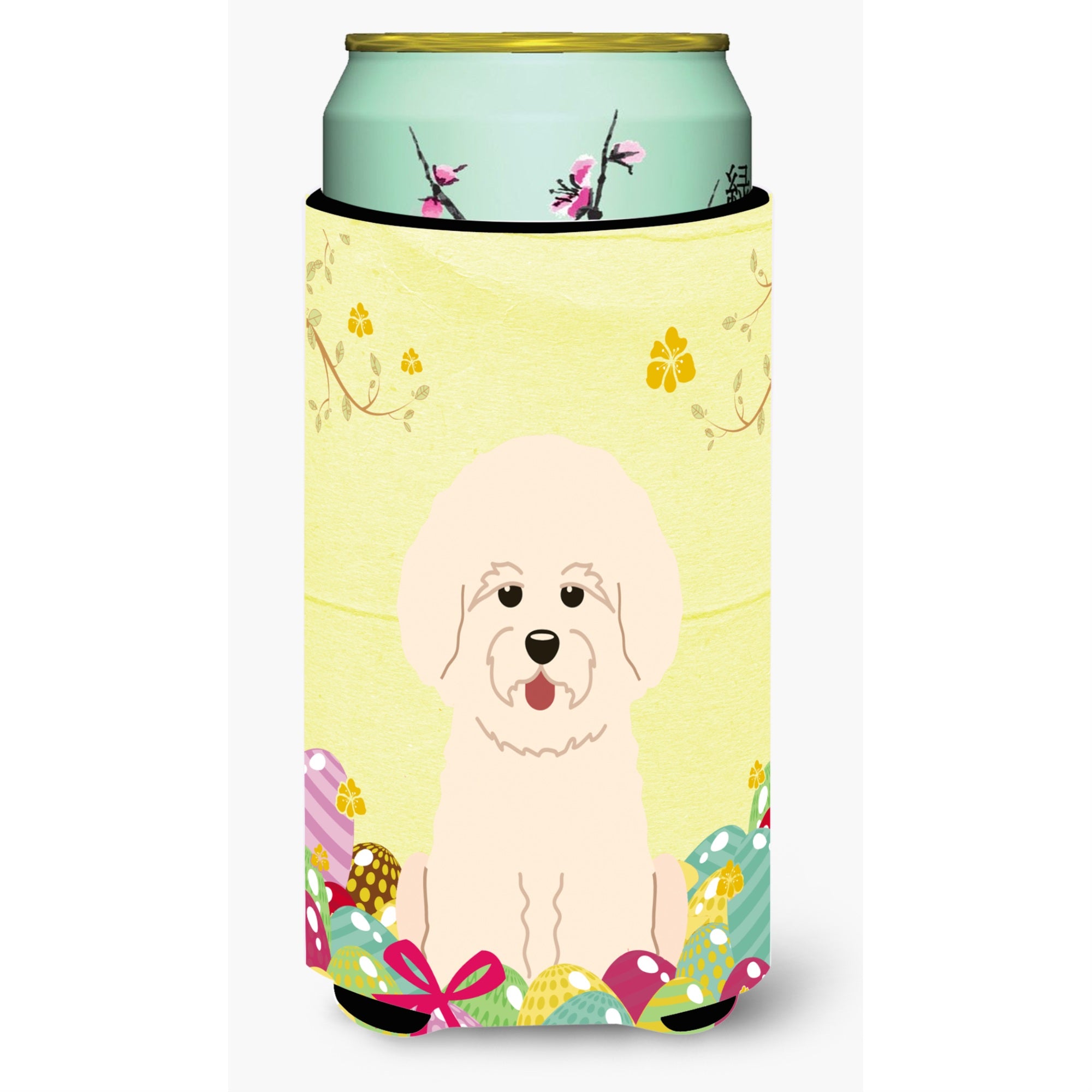Caroline'S Treasures Easter Eggs Bichon Frise Tall Boy Beverage Insulator Hugger, Multicolor