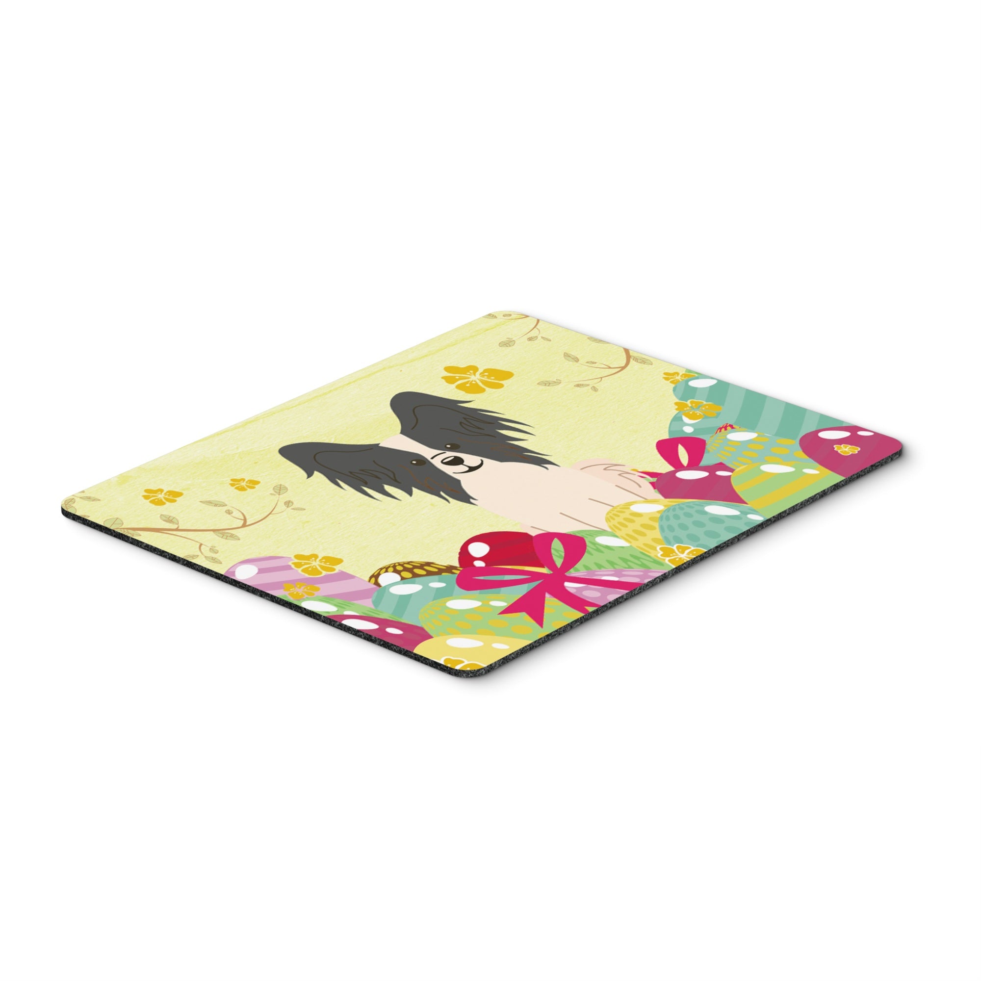 Caroline'S Treasures Easter Eggs Papillion Black White Mouse Pad, Hot Pad Or Trivet, Multicolor, 7.75X9.25   (Bb6076Mp)