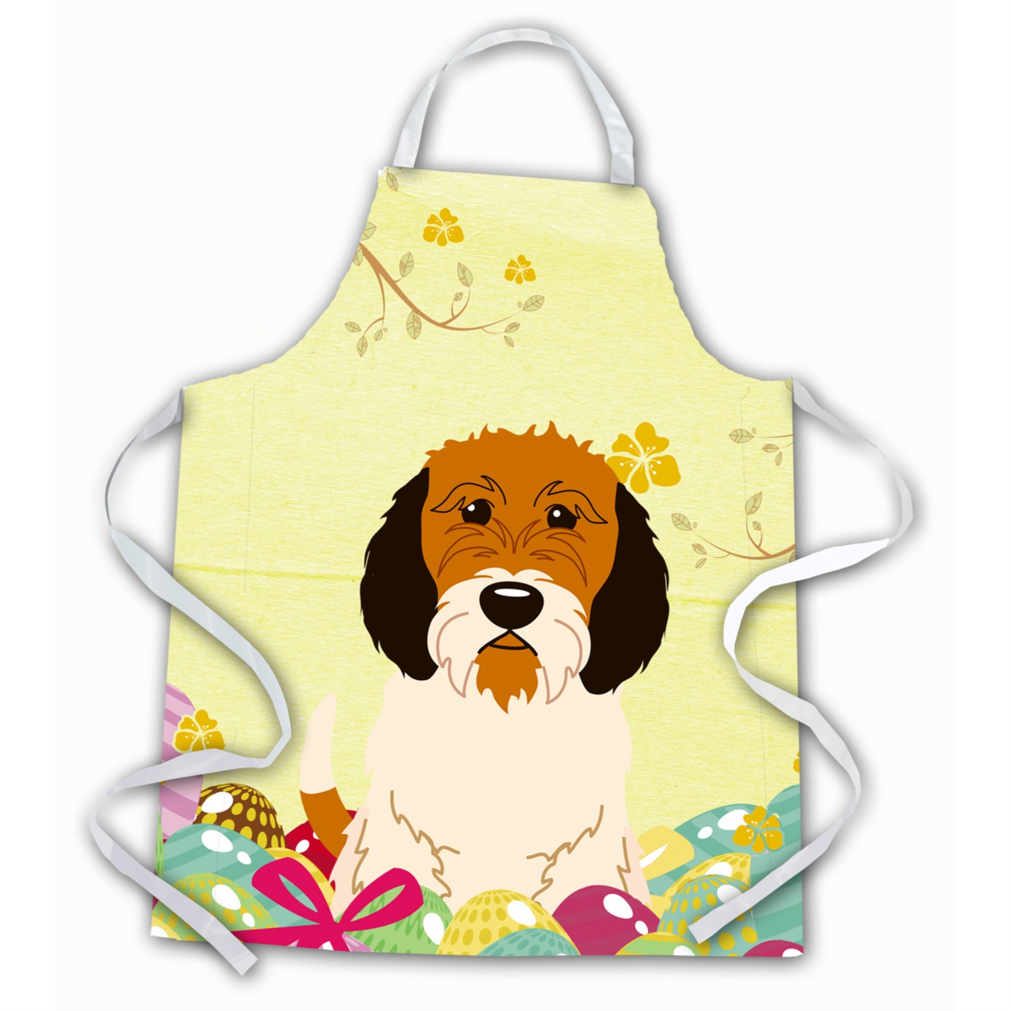 Caroline'S Treasures Easter Eggs Petit Basset Griffon Veenden Apron, Large, Multicolor