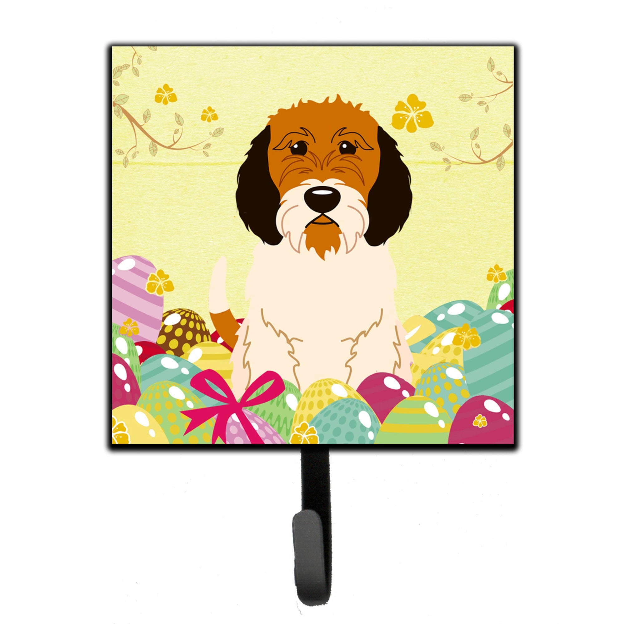 Caroline'S Treasures Easter Eggs Petit Basset Griffon Veenden Wall Hook, Small, Multicolor