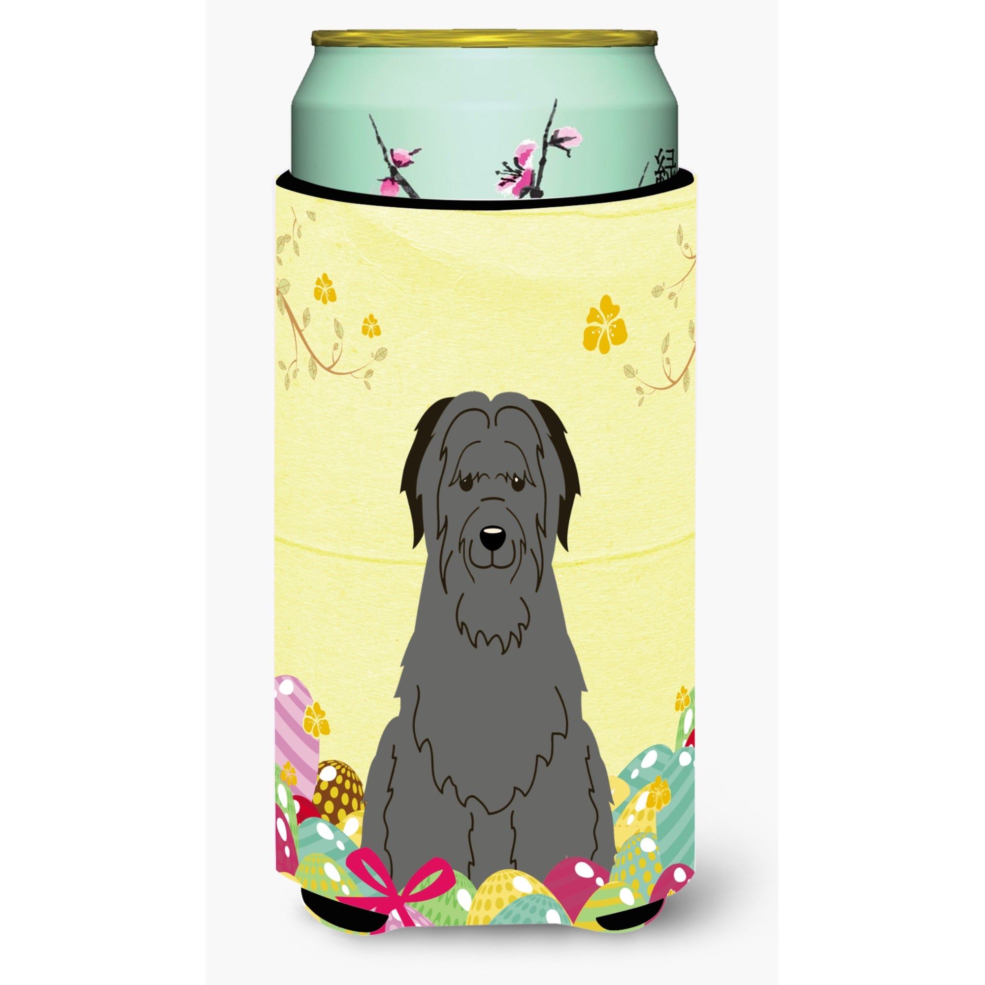 Caroline'S Treasures Easter Eggs Briard Black Tall Boy Beverage Insulator Hugger, Multicolor