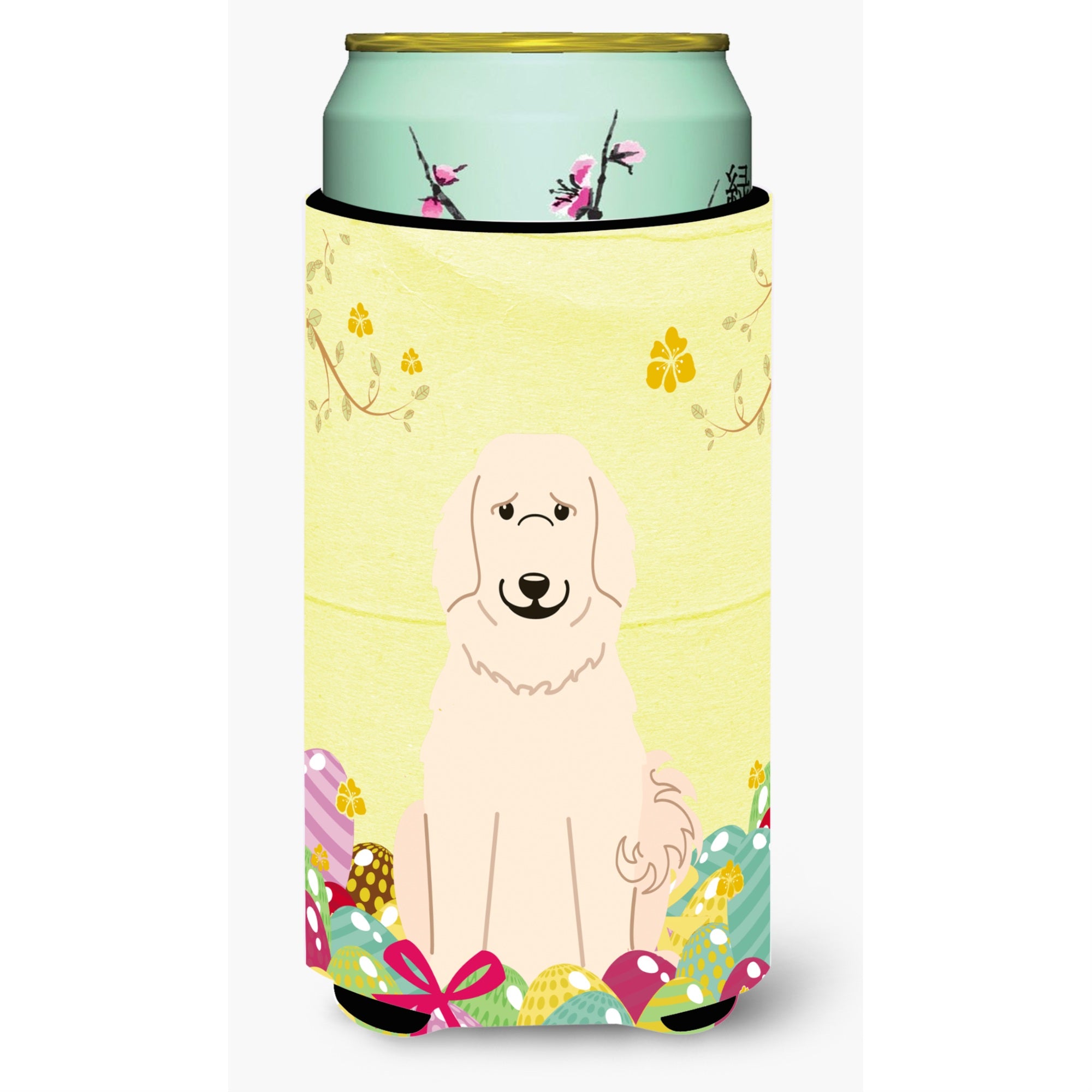 Caroline'S Treasures Easter Eggs Great Pyrenese Tall Boy Beverage Insulator Hugger, Multicolor