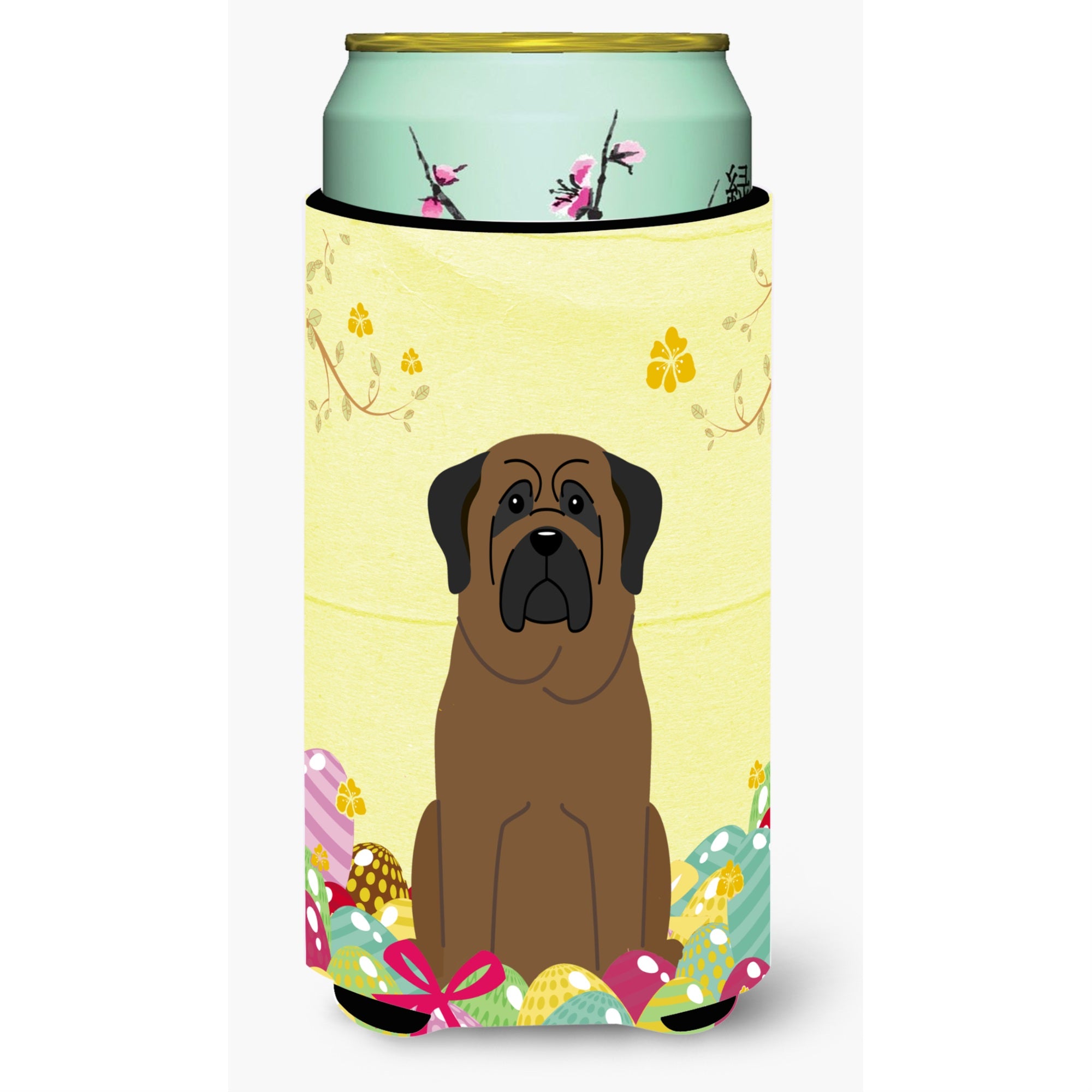 Caroline'S Treasures Easter Eggs Bullmastiff Tall Boy Beverage Insulator Hugger, Multicolor