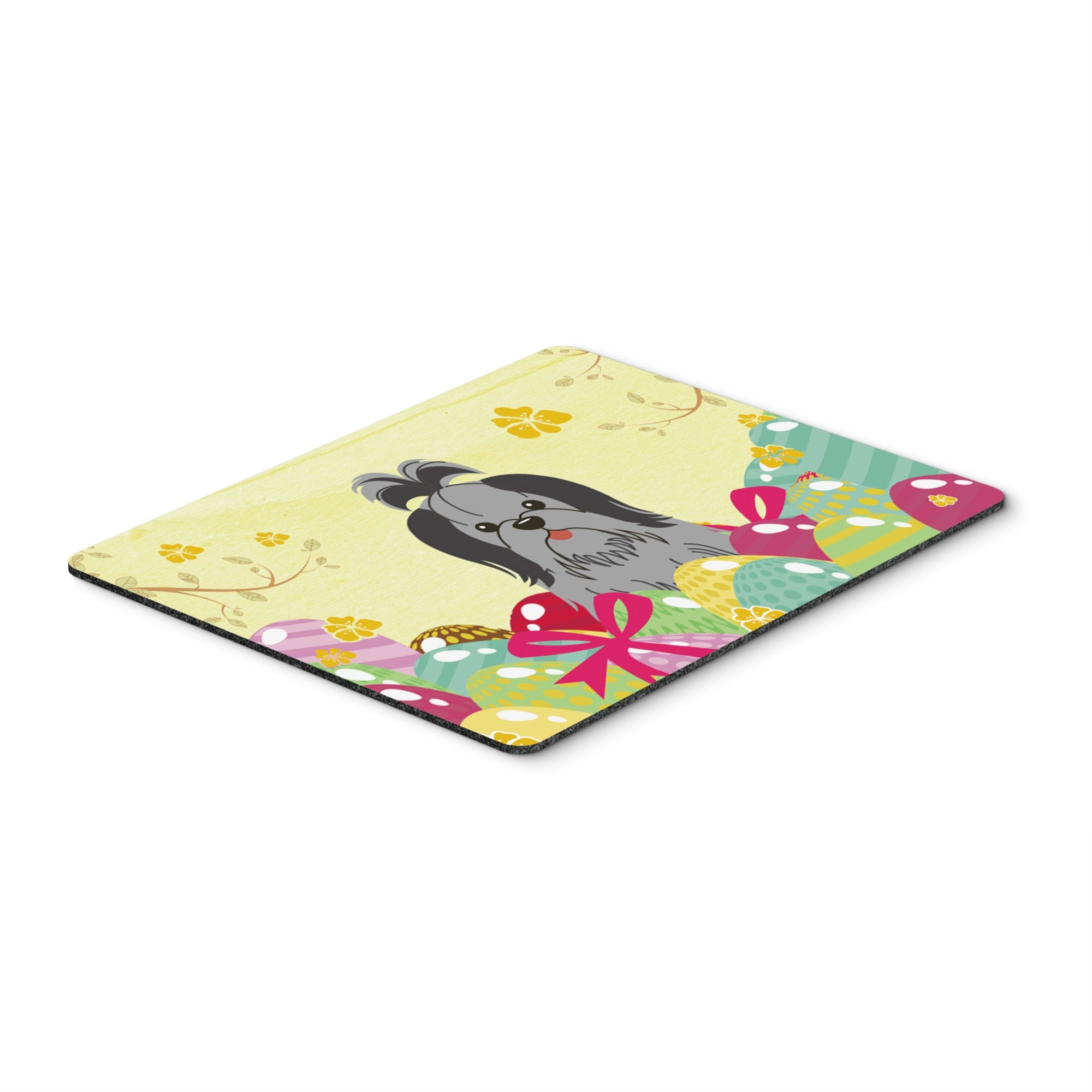 Caroline'S Treasures Easter Eggs Shih Tzu Black Silver Mouse Pad, Hot Pad Or Trivet, Multicolor, 7.75X9.25   (Bb6089Mp)
