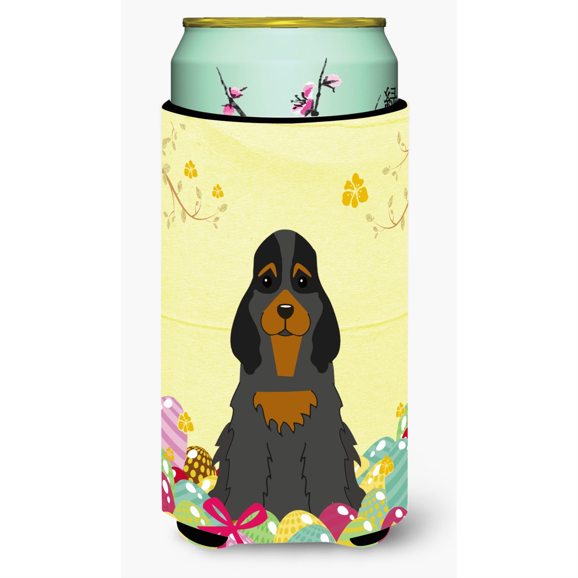 Caroline'S Treasures Easter Cocker Spaniel Black Tan Tall Boy Beverage Insulator Hugger, Multicolor