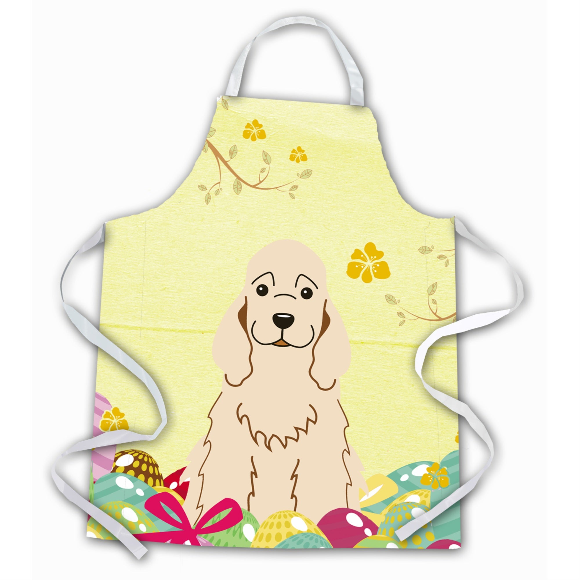 Caroline'S Treasures Easter Eggs Cocker Spaniel Buff Apron, Large, Multicolor