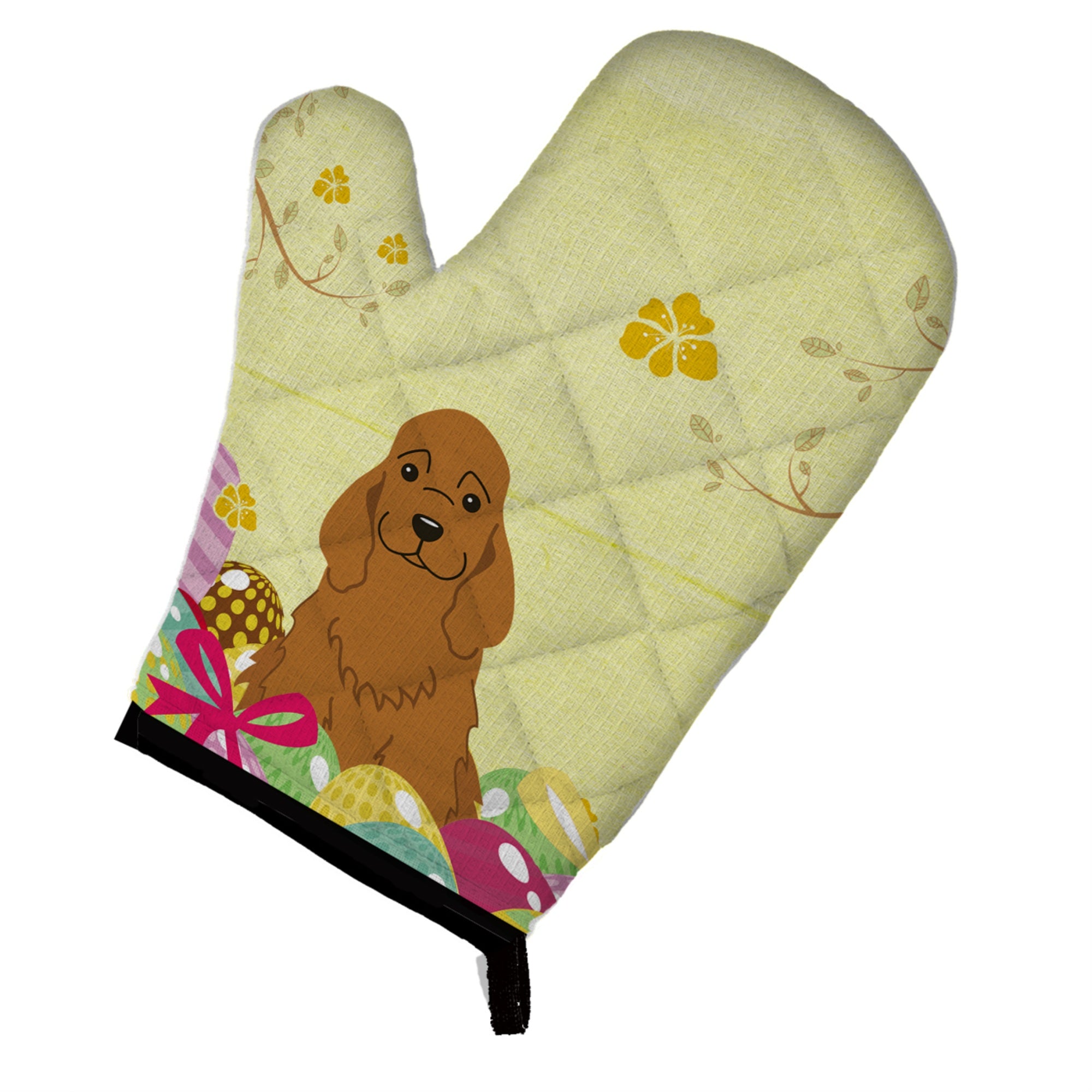 Caroline'S Treasures Easter Eggs Cocker Spaniel Red Oven Mitt, Multicolor, 12 X 8.5