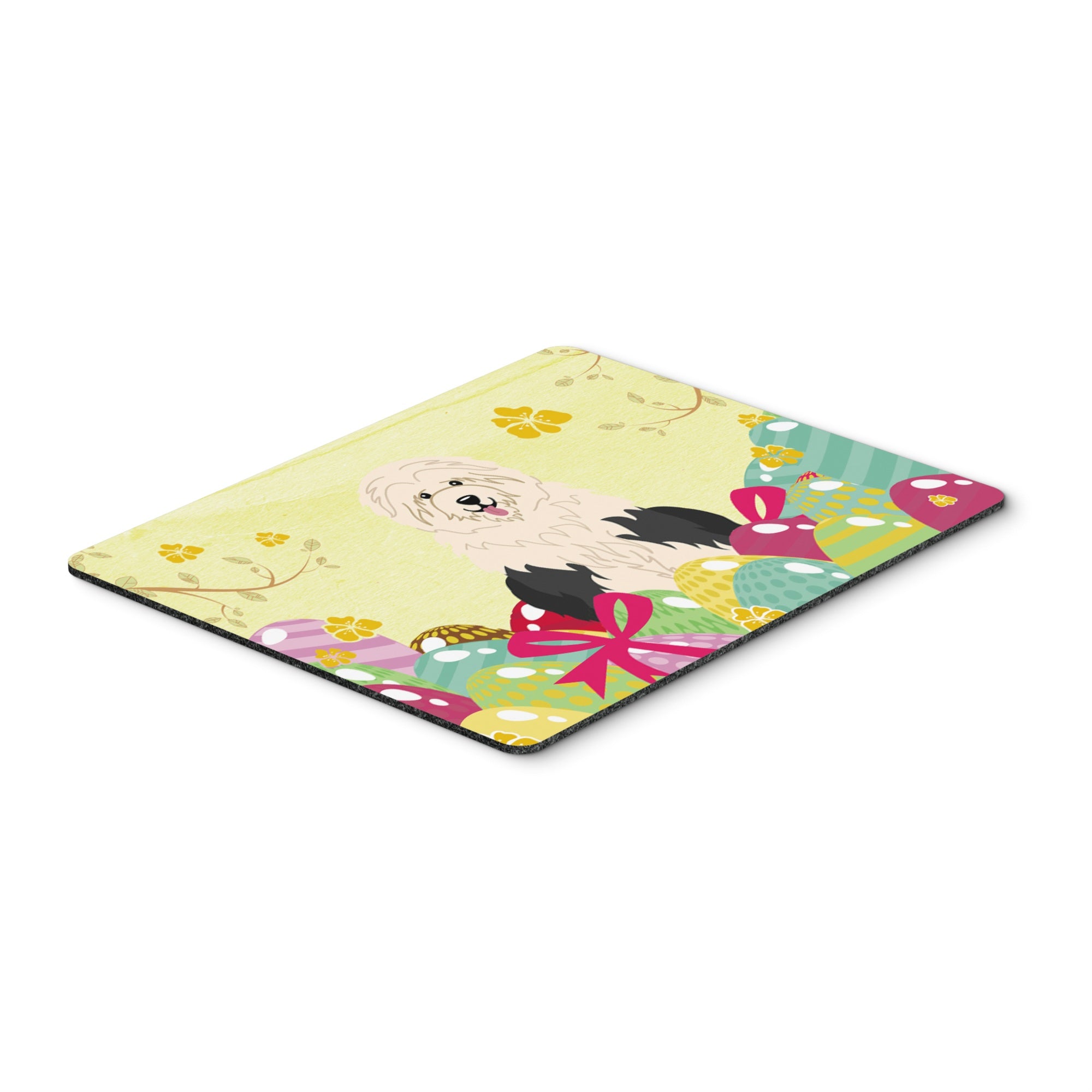 Caroline'S Treasures Easter Eggs Old English Sheepdog Mouse Pad, Hot Pad Or Trivet, Multicolor, 7.75X9.25   (Bb6096Mp)