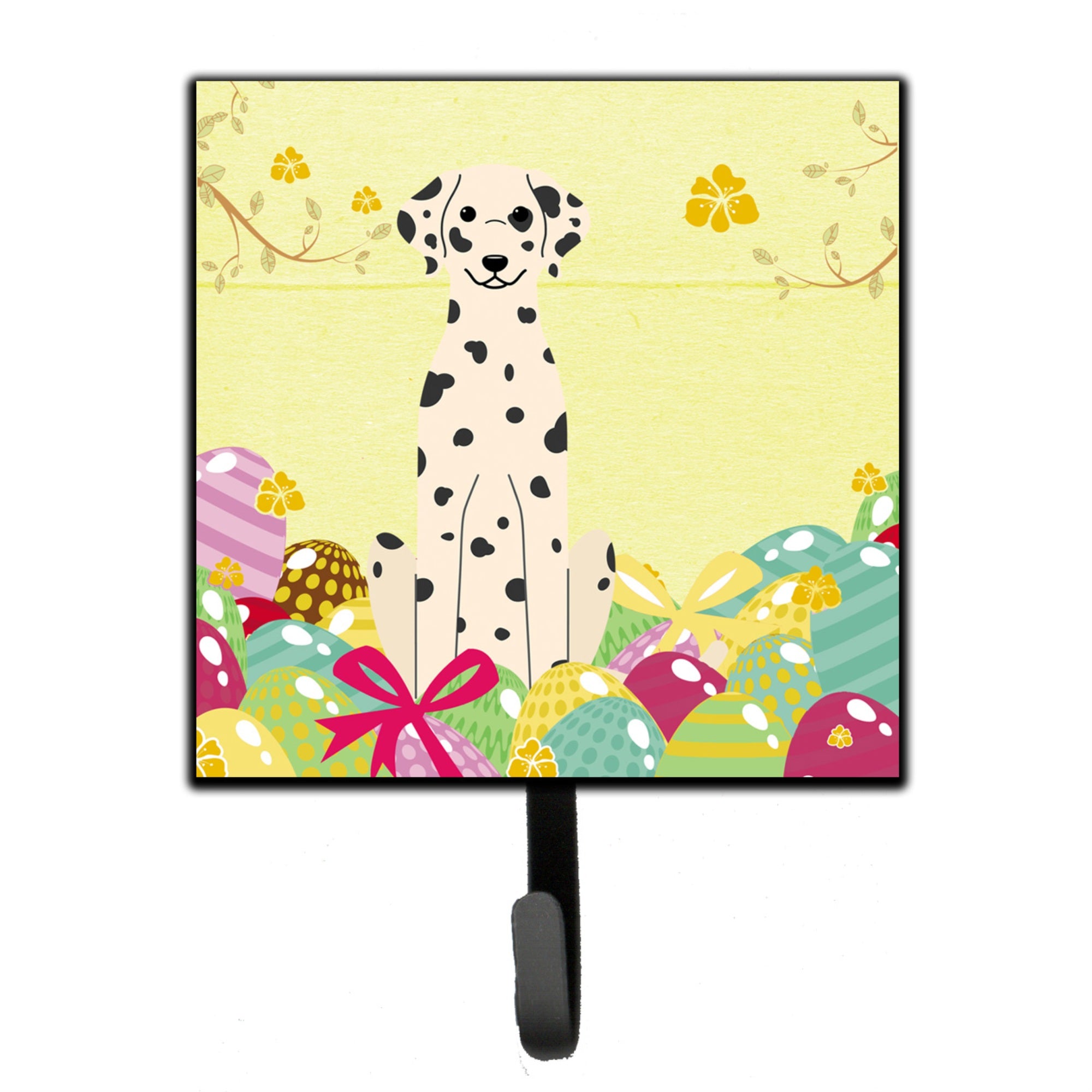 Caroline'S Treasures Easter Eggs Dalmatian Wall Hook, Small, Multicolor