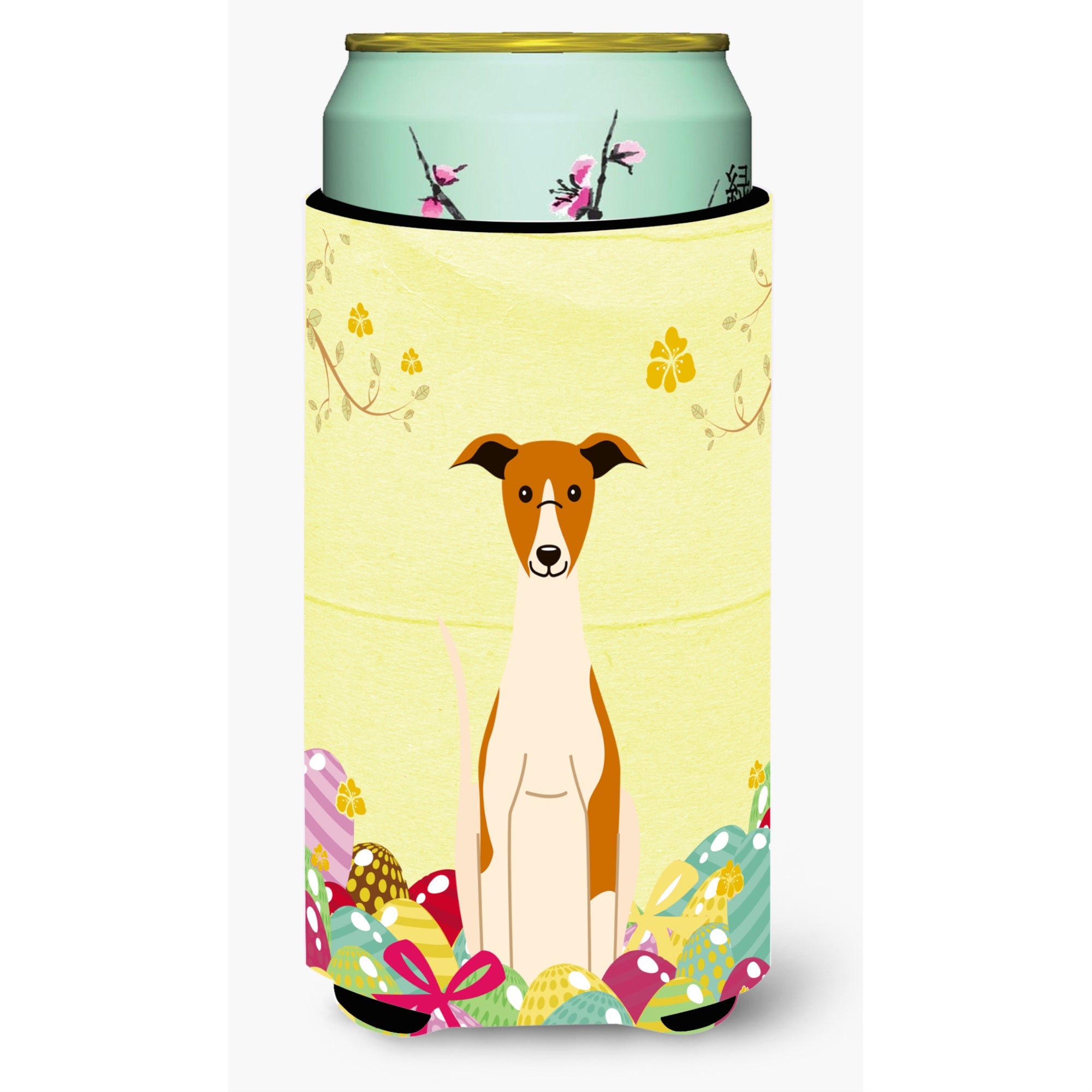 Caroline'S Treasures Easter Eggs Whippet Tall Boy Beverage Insulator Hugger, Multicolor