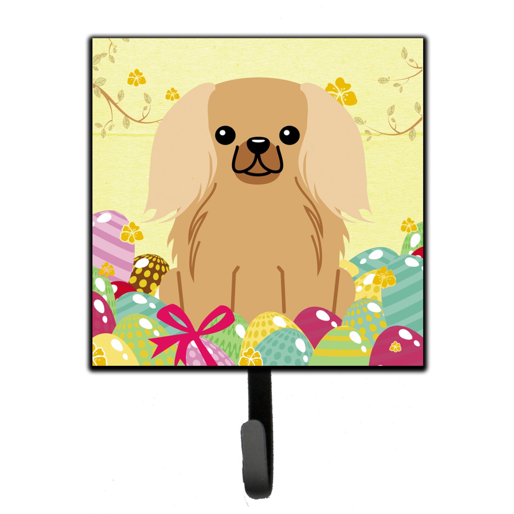Caroline'S Treasures Easter Eggs Pekingnese Fawn Sable Wall Hook, Small, Multicolor