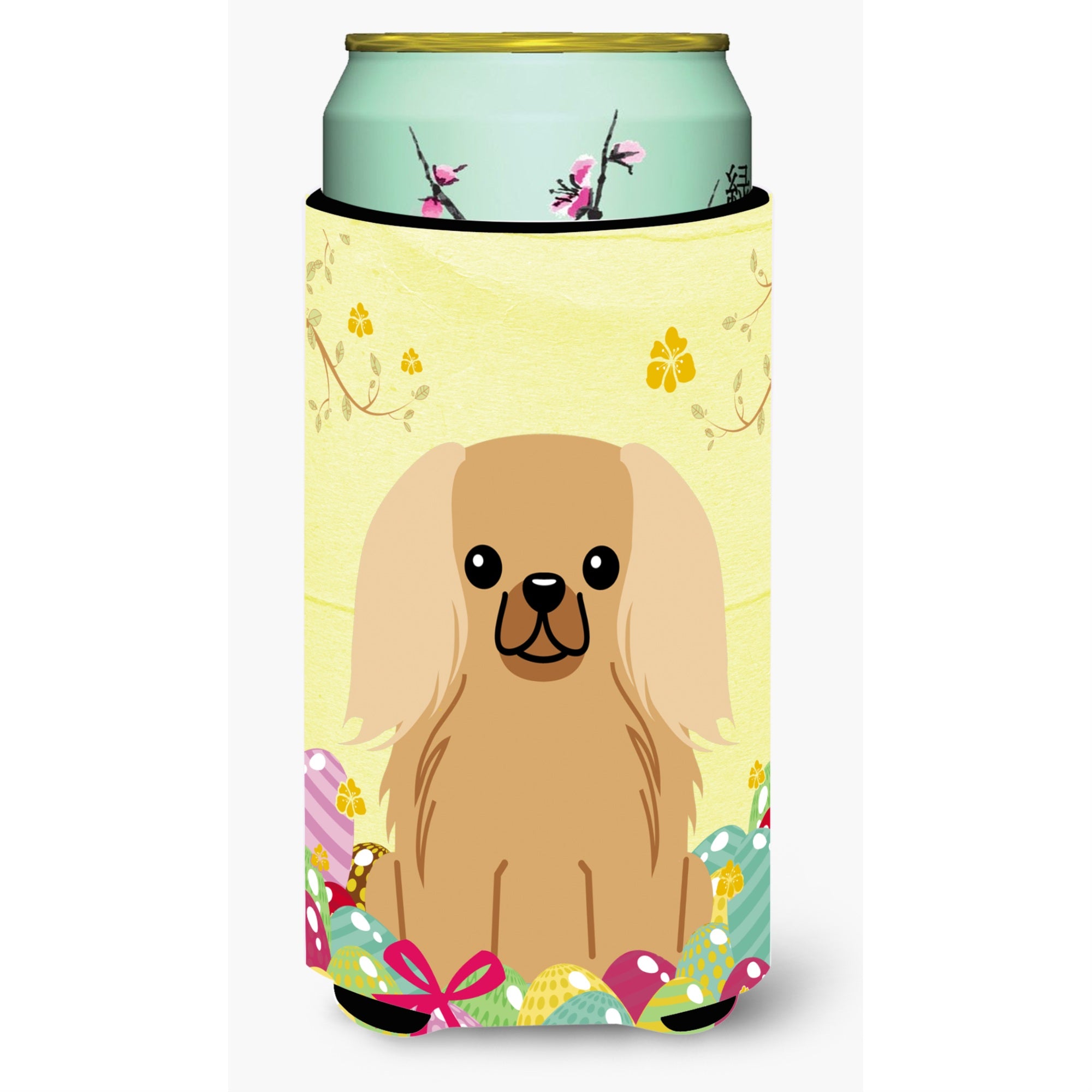 Caroline'S Treasures Easter Eggs Pekingnese Fawn Sable Tall Boy Beverage Insulator Hugger, Multicolor