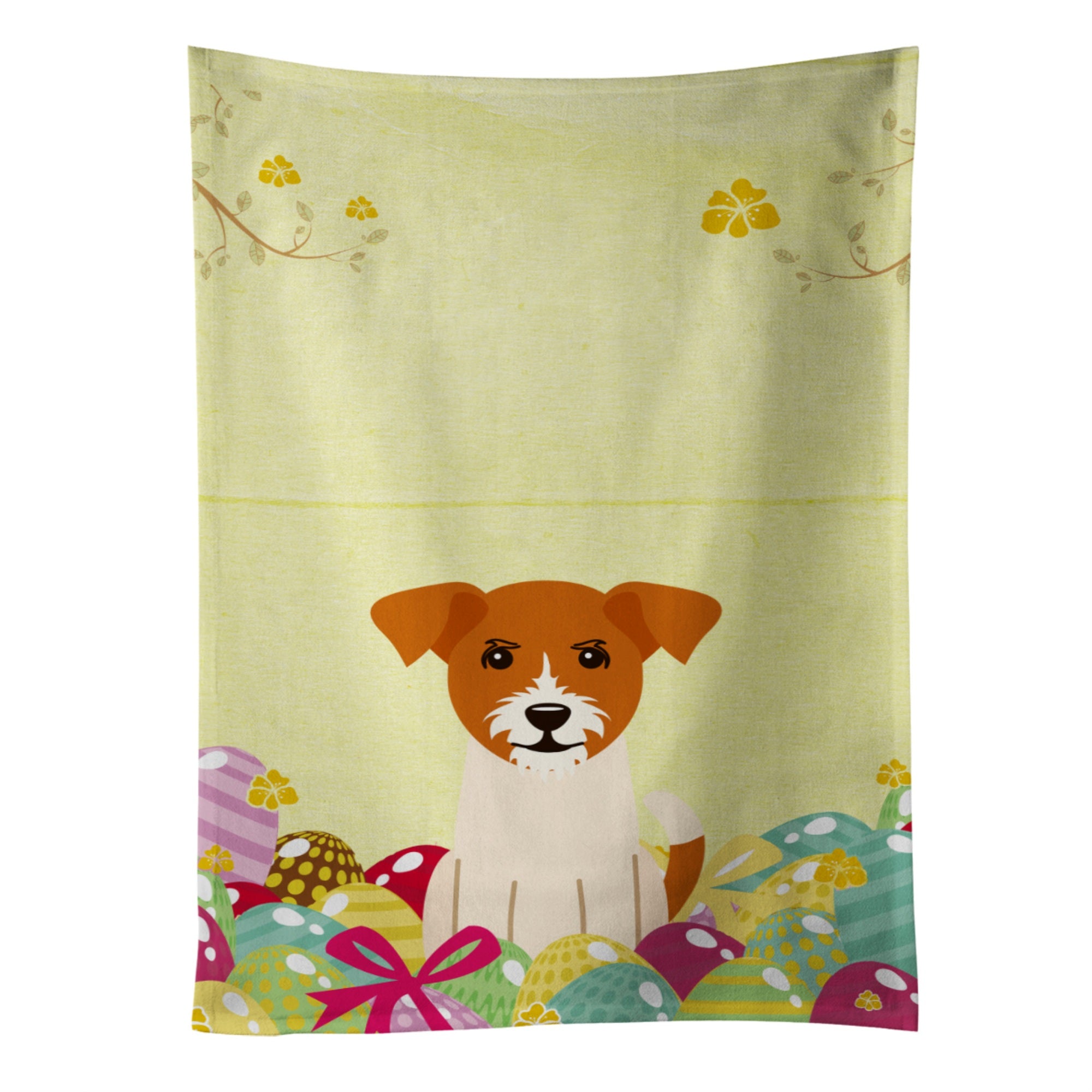 Caroline'S Treasures Easter Eggs Jack Russell Terrier Kitchen Towel, Multicolor, 25 X 15
