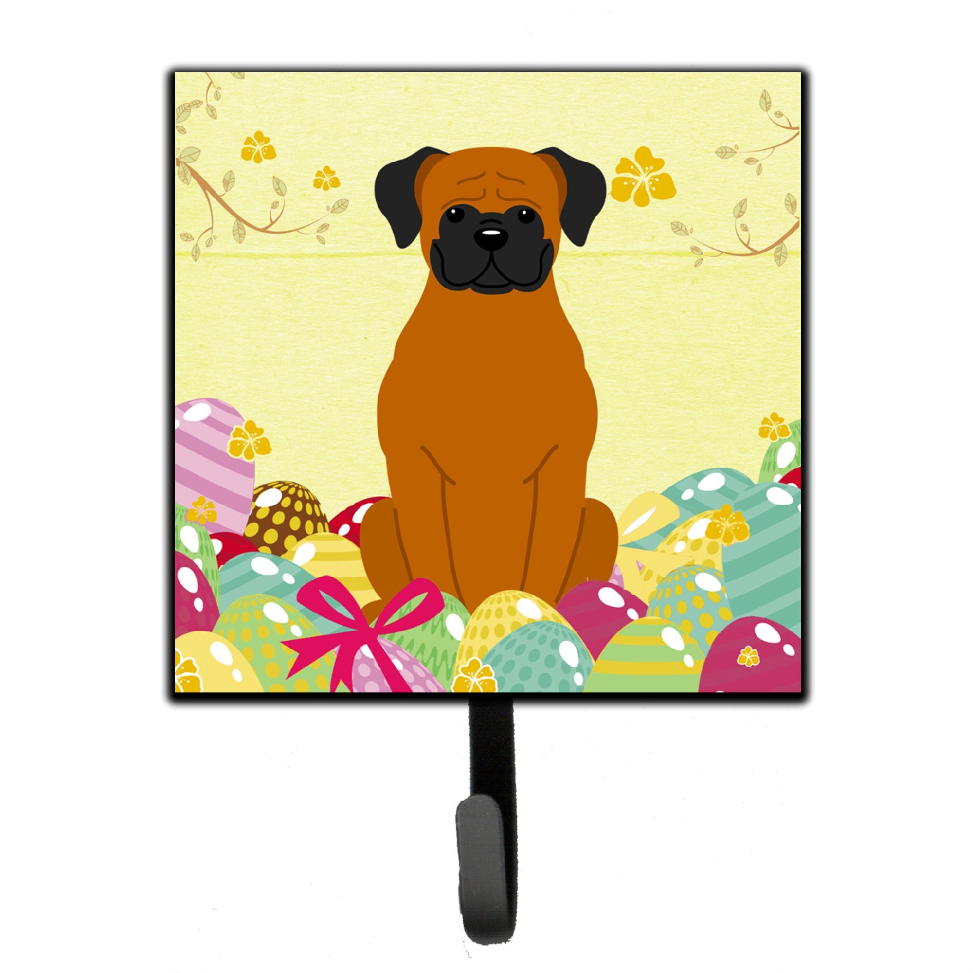 Caroline'S Treasures Easter Eggs Fawn Boxer Wall Hook, Small, Multicolor