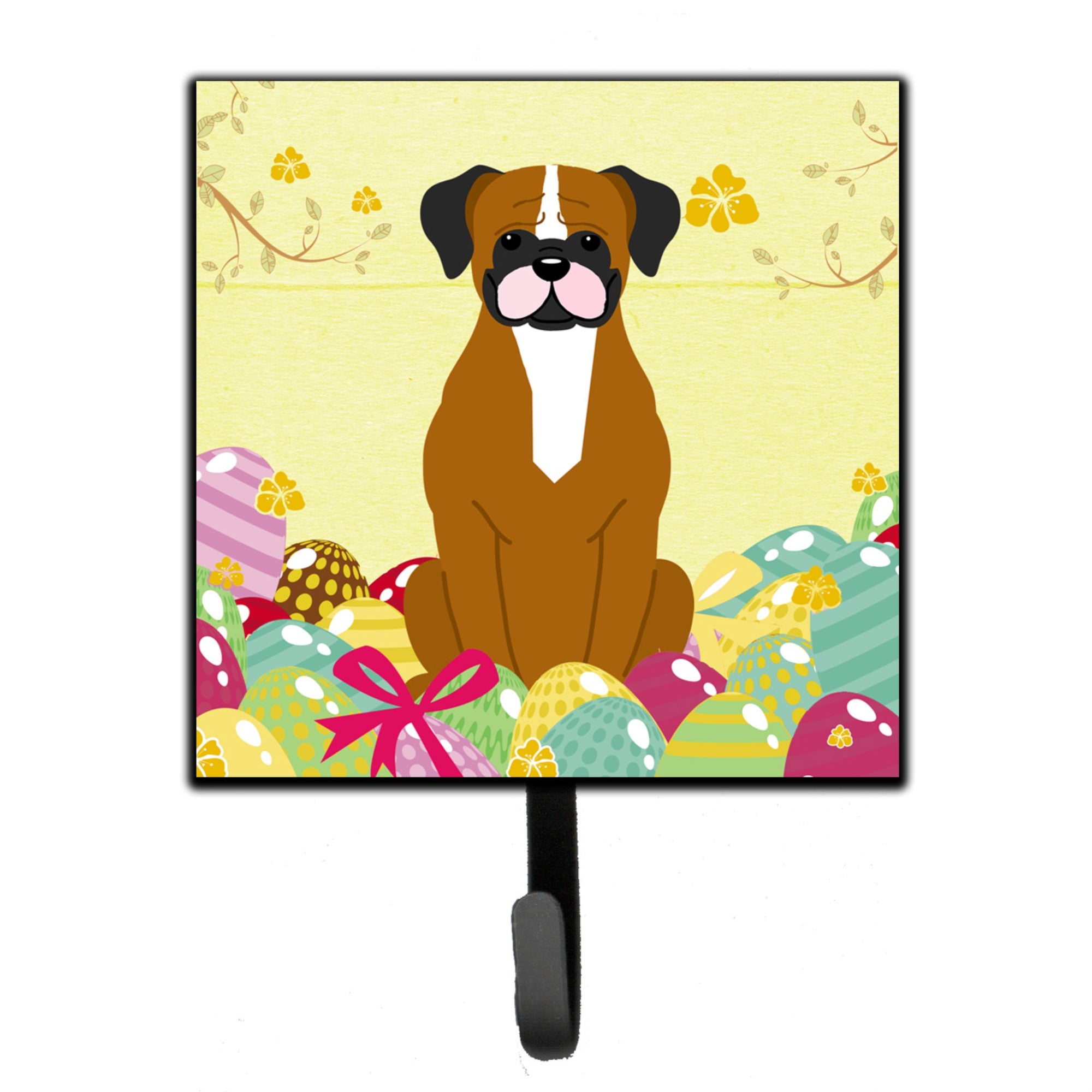 Caroline'S Treasures Easter Eggs Flashy Fawn Boxer Wall Hook, Small, Multicolor