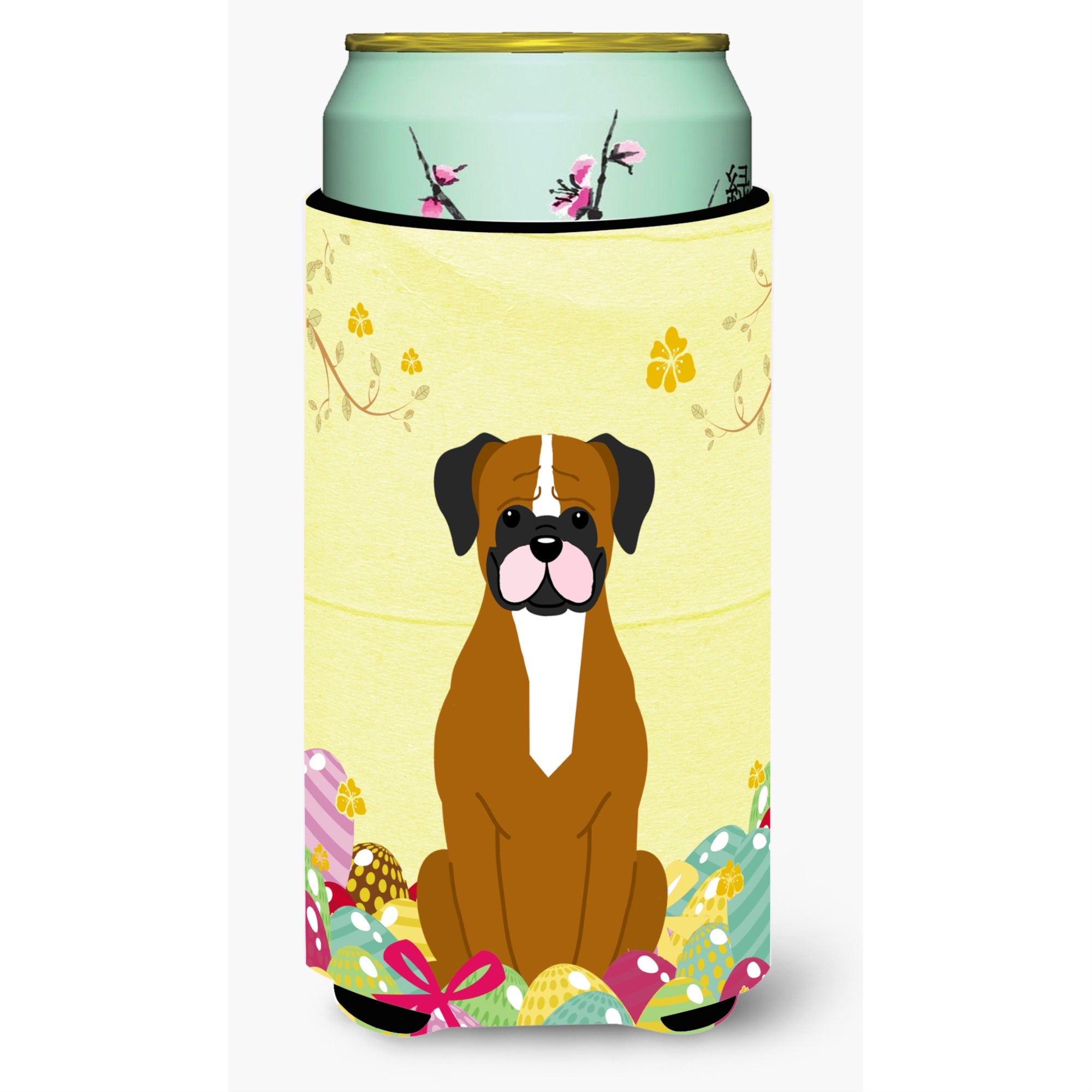 Caroline'S Treasures Easter Eggs Flashy Fawn Boxer Tall Boy Beverage Insulator Hugger, Multicolor
