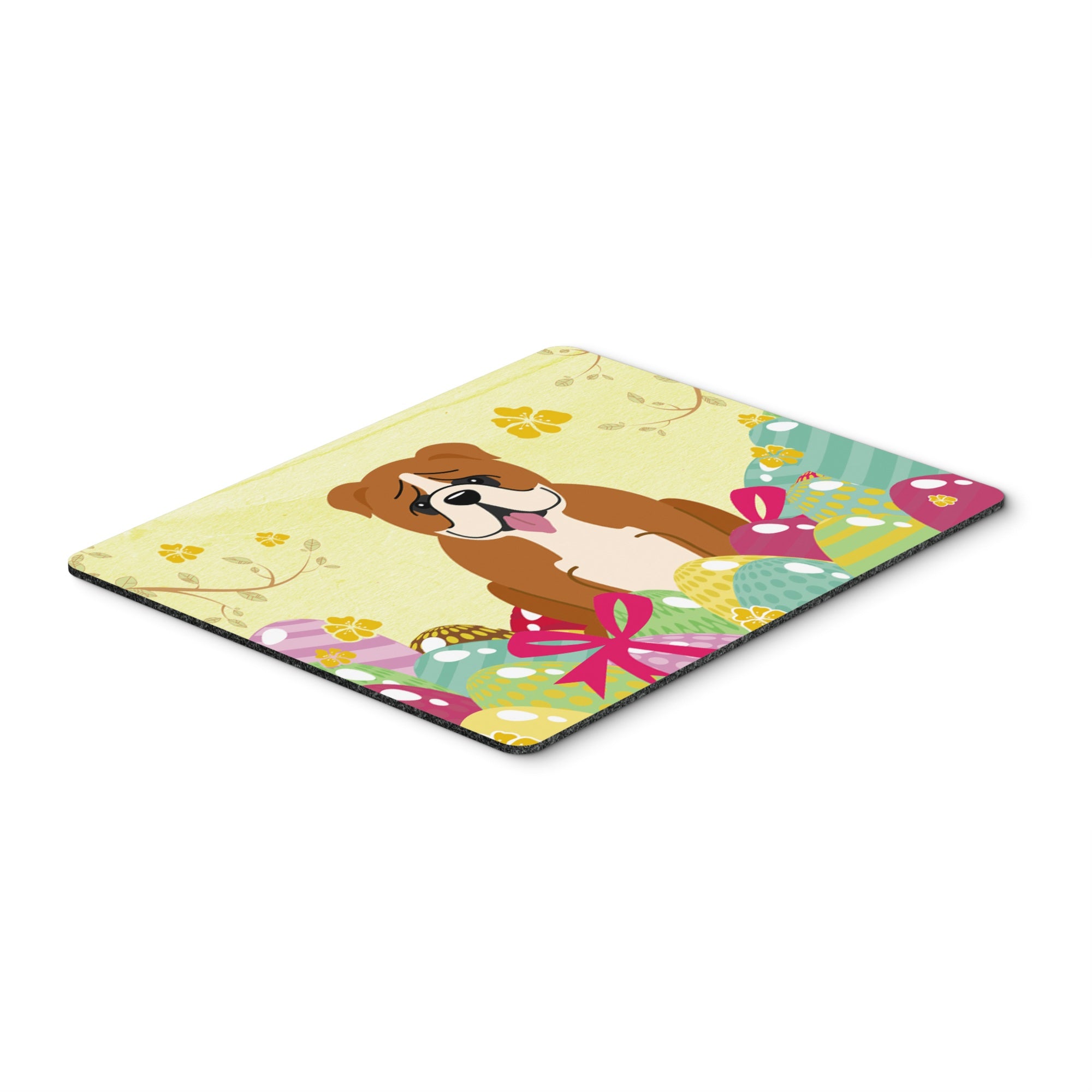 Caroline'S Treasures Easter Eggs English Bulldog Red White Mouse Pad, Hot Pad Or Trivet, Multicolor, 7.75X9.25   (Bb6120Mp)