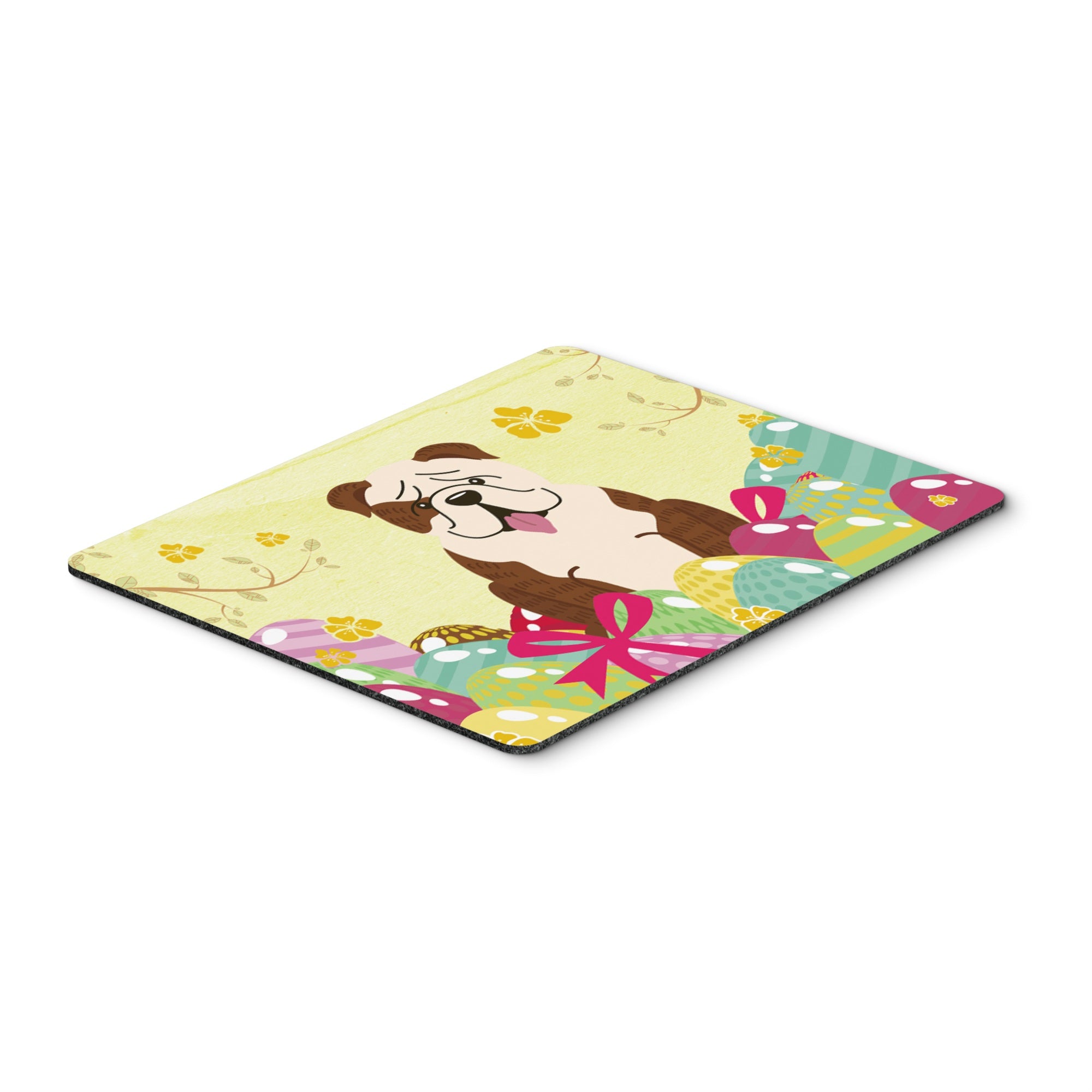Caroline'S Treasures Easter Eggs English Bulldog Brindle White Mouse Pad, Hot Pad Or Trivet, Multicolor, 7.75X9.25   (Bb6121Mp