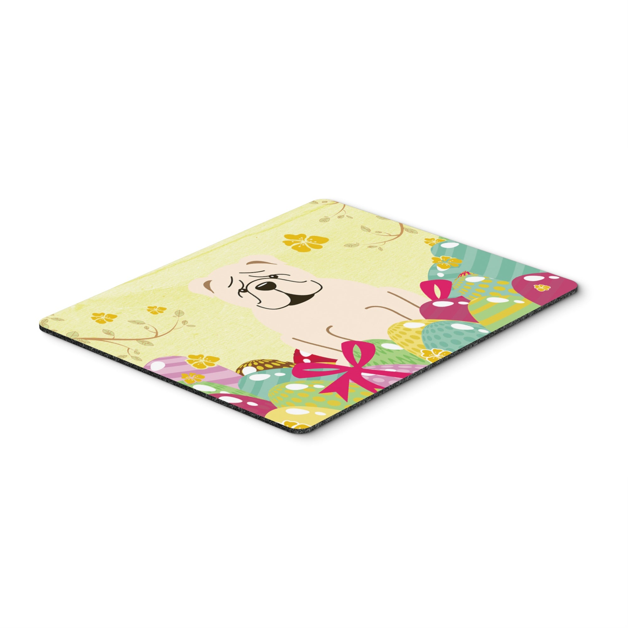 Caroline'S Treasures Easter Eggs English Bulldog White Mouse Pad, Hot Pad Or Trivet, Multicolor, 7.75X9.25   (Bb6123Mp)