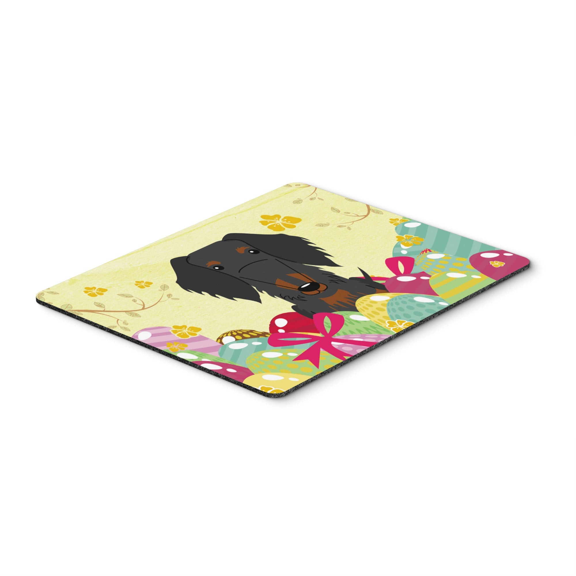 Caroline'S Treasures Easter Eggs Wire Haired Dachshund Black Tan Mouse Pad, Hot Pad Or Trivet, Multicolor, 7.75X9.25   (Bb6127