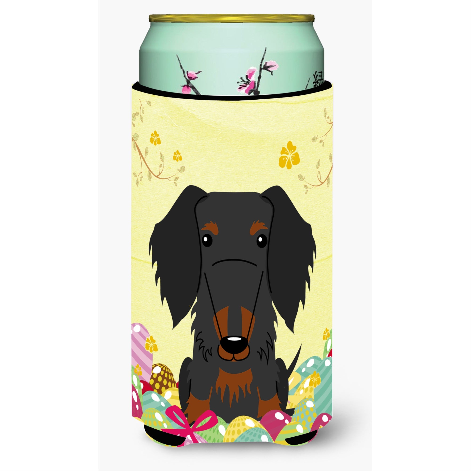 Caroline'S Treasures Easter Wire Haired Dachshund Tall Boy Beverage Insulator Hugger, Multicolor