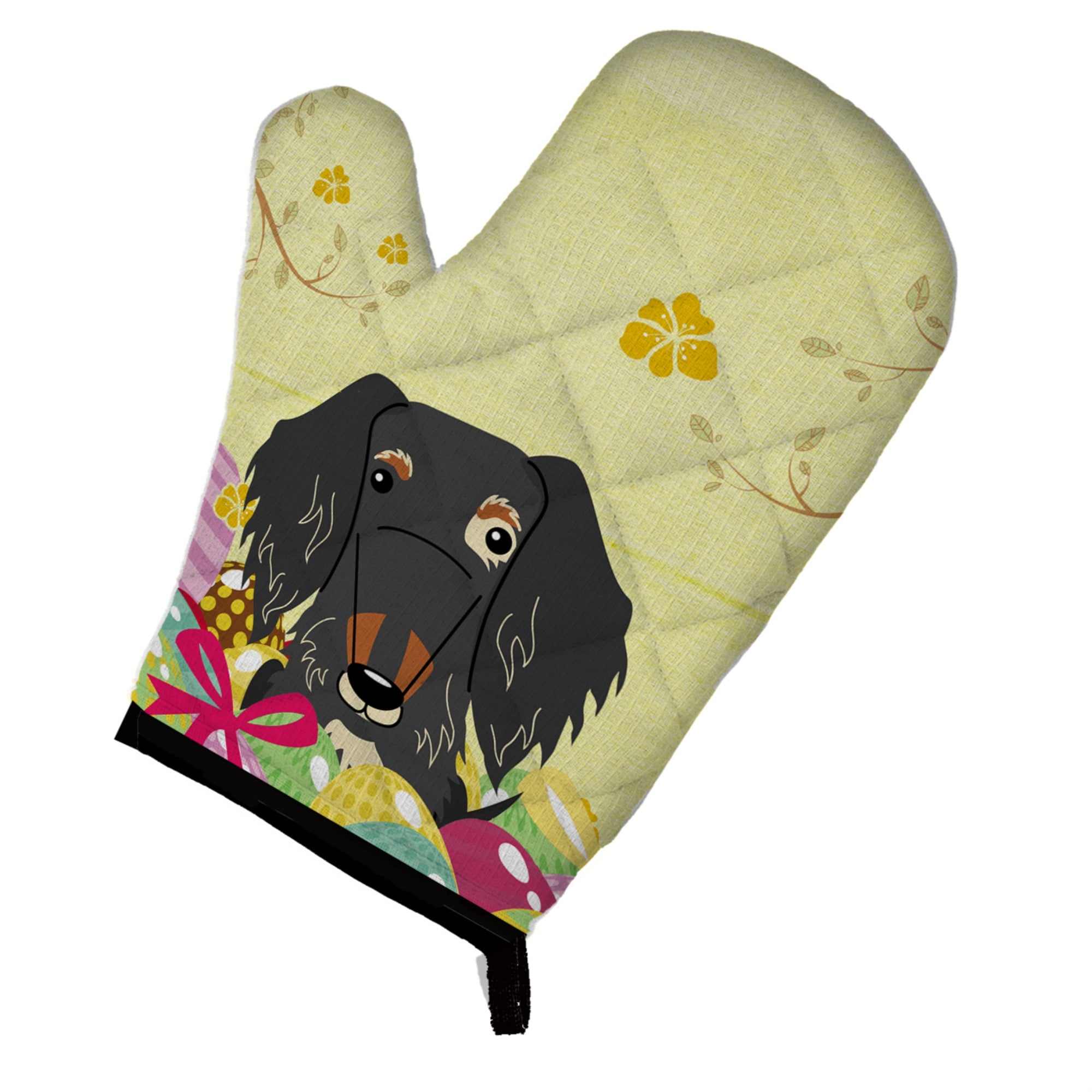 Caroline'S Treasures Easter Eggs Wire Haired Dachshund Dapple Oven Mitt, Multicolor, 12 X 8.5