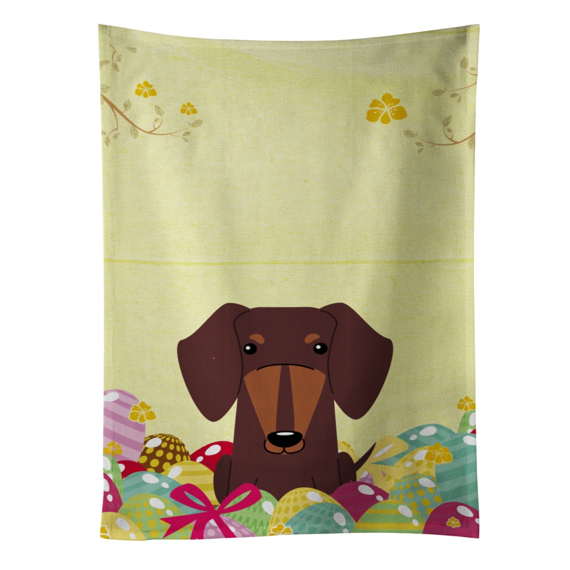 Caroline'S Treasures Easter Eggs Dachshund Chocolate Kitchen Towel, Multicolor, 25 X 15