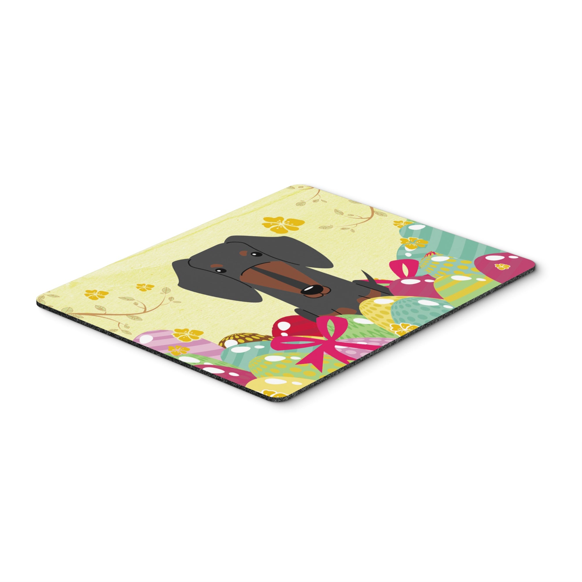 Caroline'S Treasures Easter Eggs Dachshund Black Tan Mouse Pad, Hot Pad Or Trivet, Multicolor, 7.75X9.25   (Bb6132Mp)