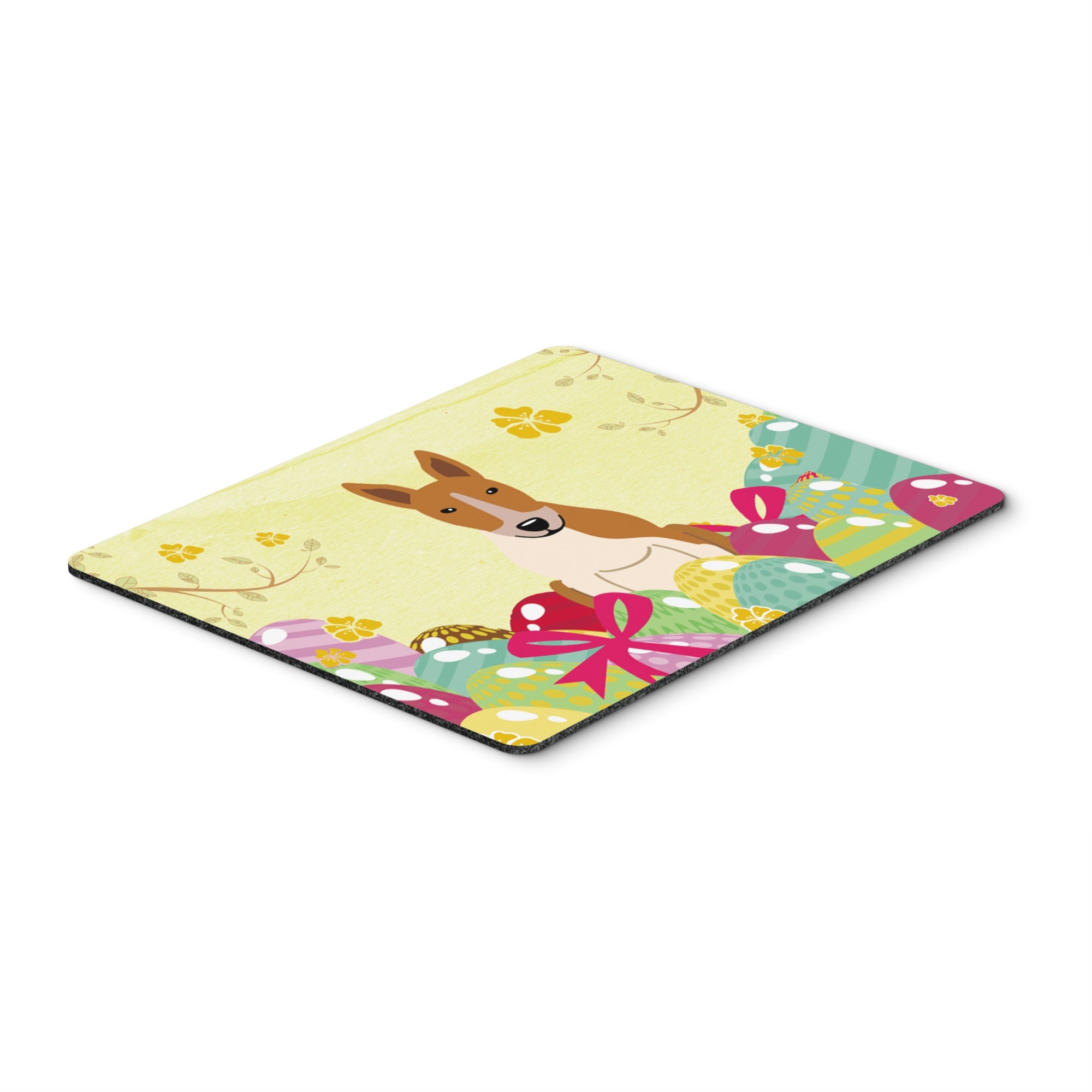 Caroline'S Treasures Easter Eggs Bull Terrier Red White Mouse Pad, Hot Pad Or Trivet, Multicolor, 7.75X9.25   (Bb6135Mp)