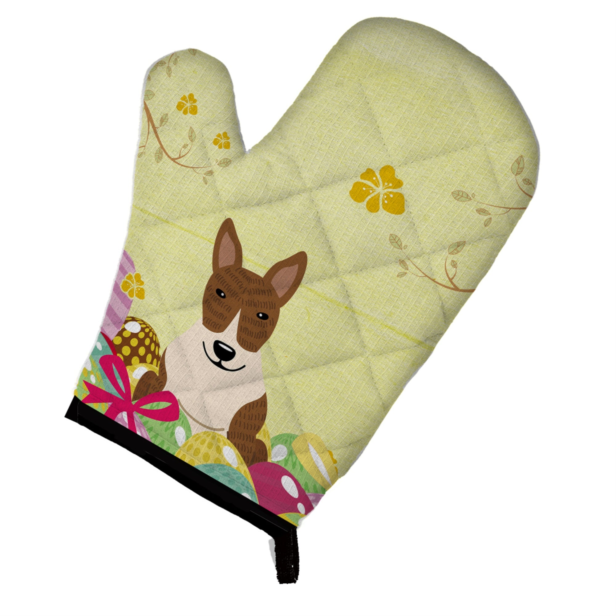 Caroline'S Treasures Easter Eggs Bull Terrier Brindle Oven Mitt, Multicolor, 12 X 8.5