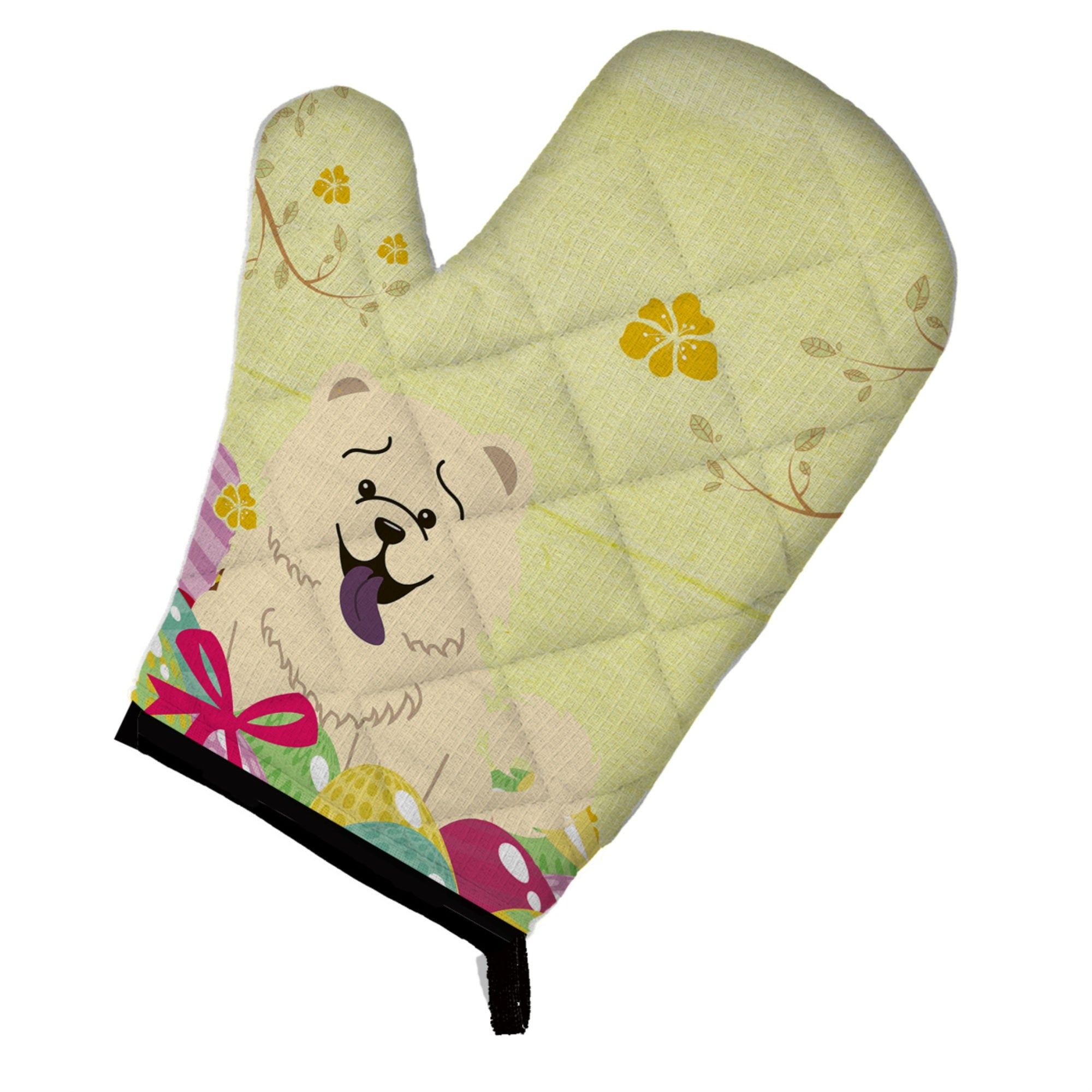 Caroline'S Treasures Easter Eggs Chow Chow White Oven Mitt, Multicolor, 12 X 8.5
