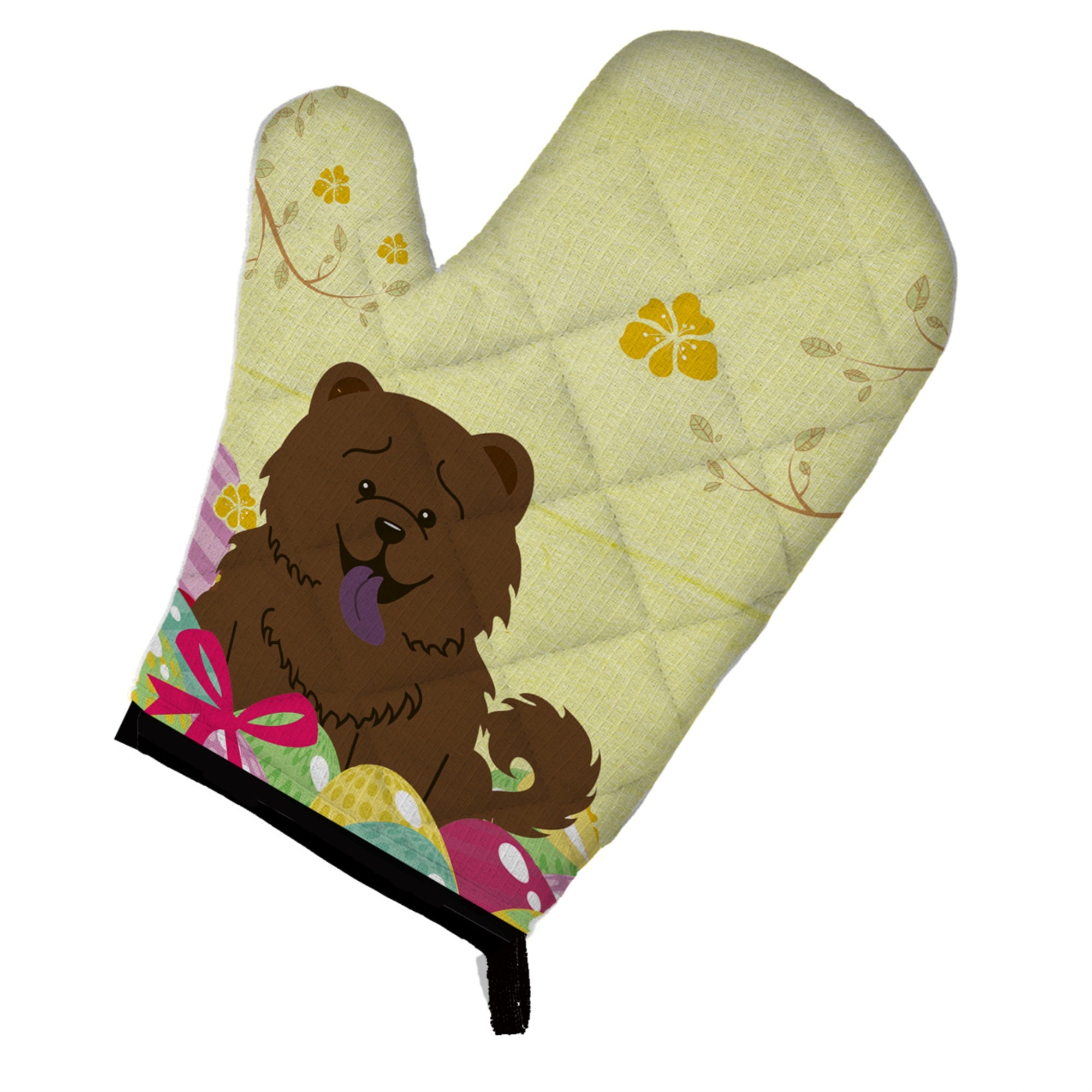 Caroline'S Treasures Easter Eggs Chow Chow Chocolate Oven Mitt, Multicolor, 12 X 8.5