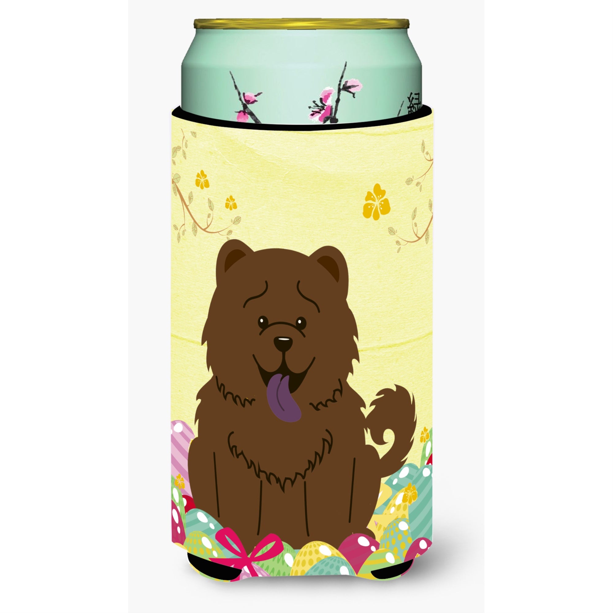 Caroline'S Treasures Easter Eggs Chow Chocolate Tall Boy Beverage Insulator Hugger, Multicolor