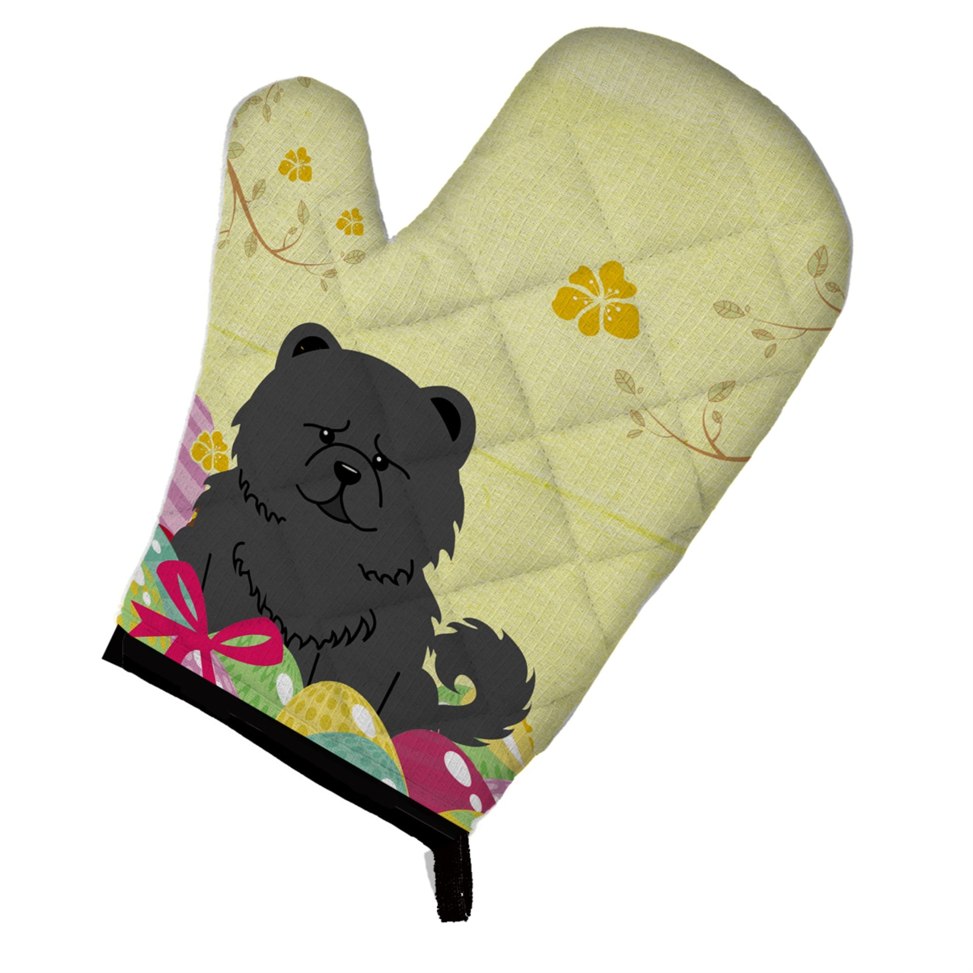Caroline'S Treasures Easter Eggs Chow Chow Black Oven Mitt, Multicolor, 12 X 8.5