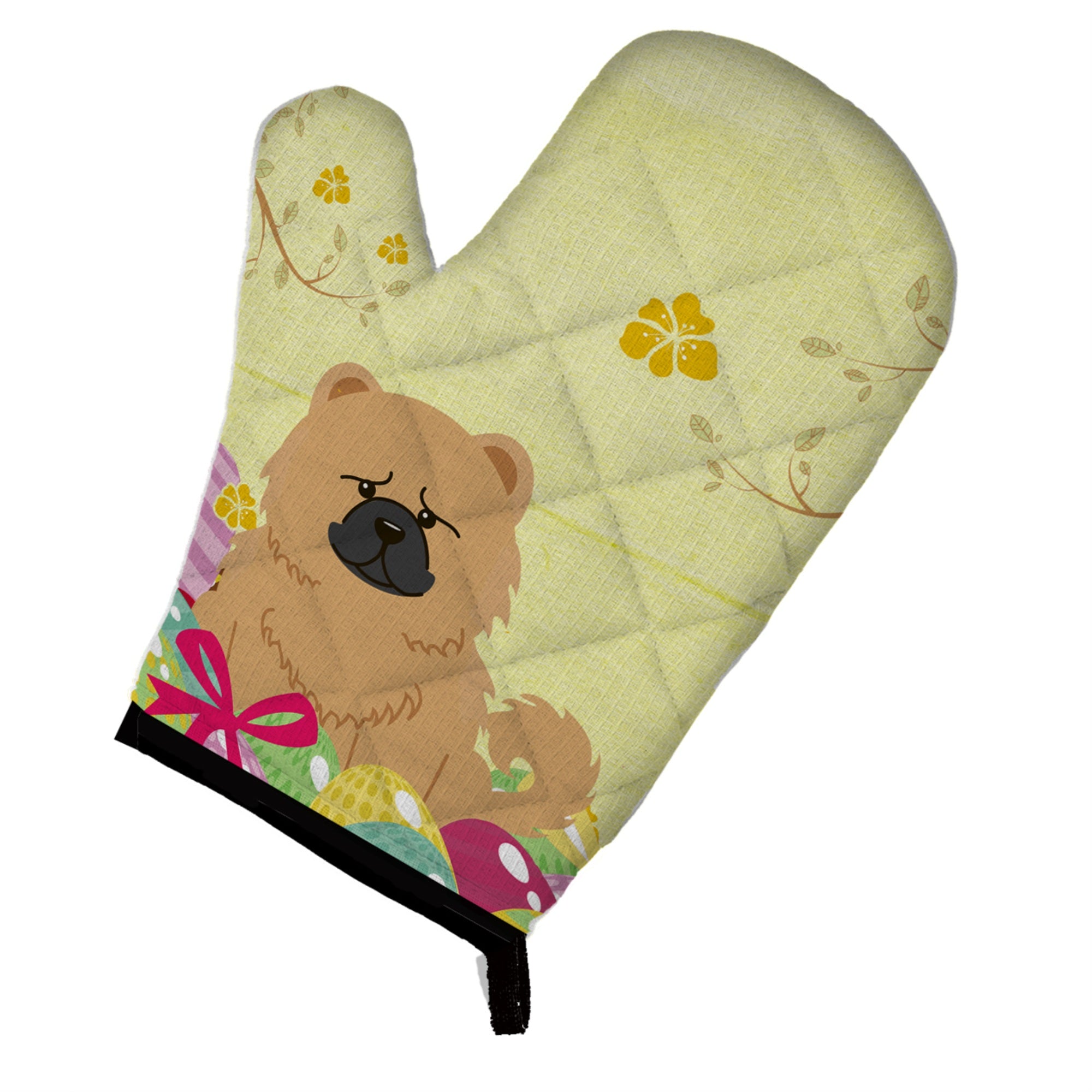 Caroline'S Treasures Easter Eggs Chow Chow Cream Oven Mitt, Multicolor, 12 X 8.5
