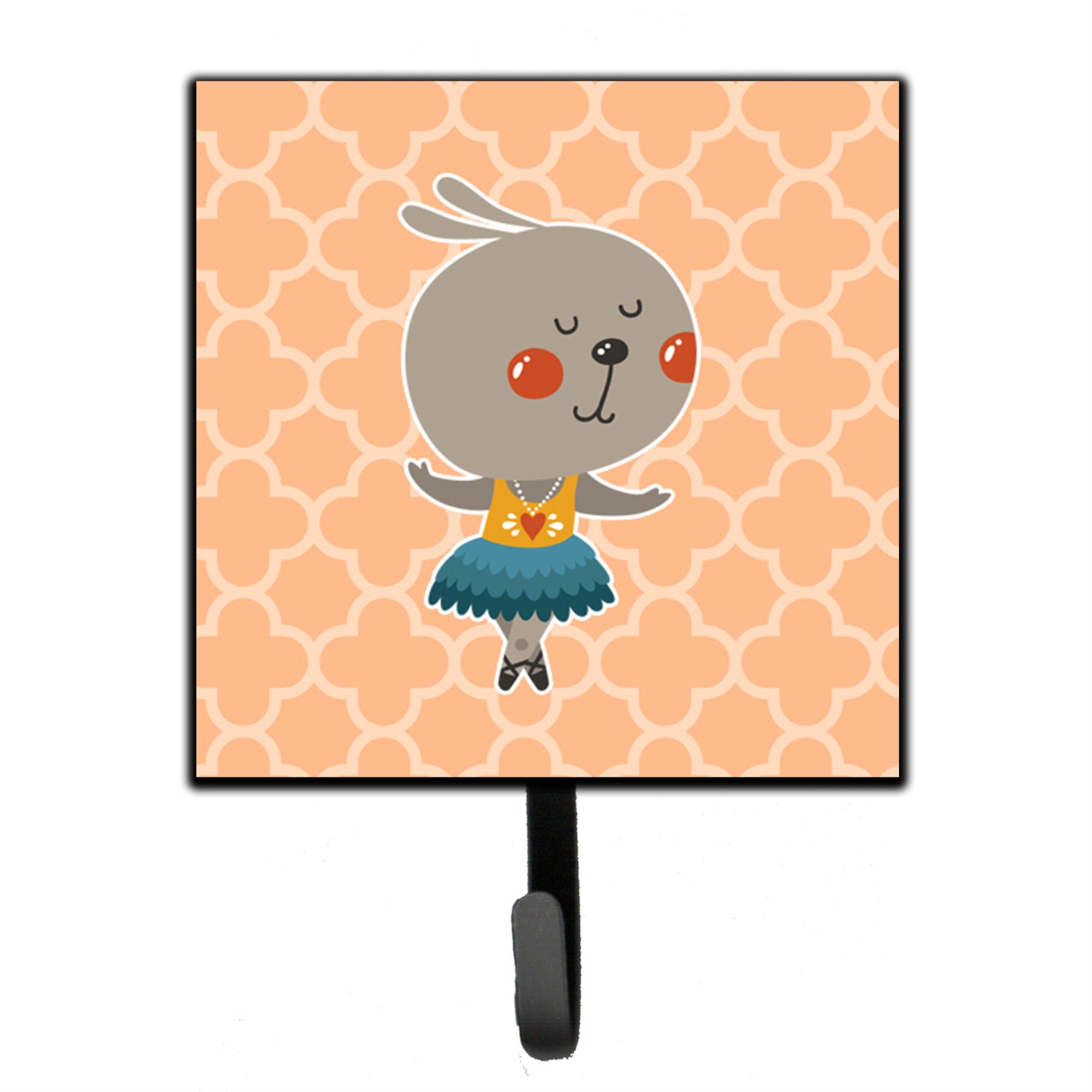 Caroline'S Treasures Ballerina Rabbit Wall Hook, Small, Multicolor