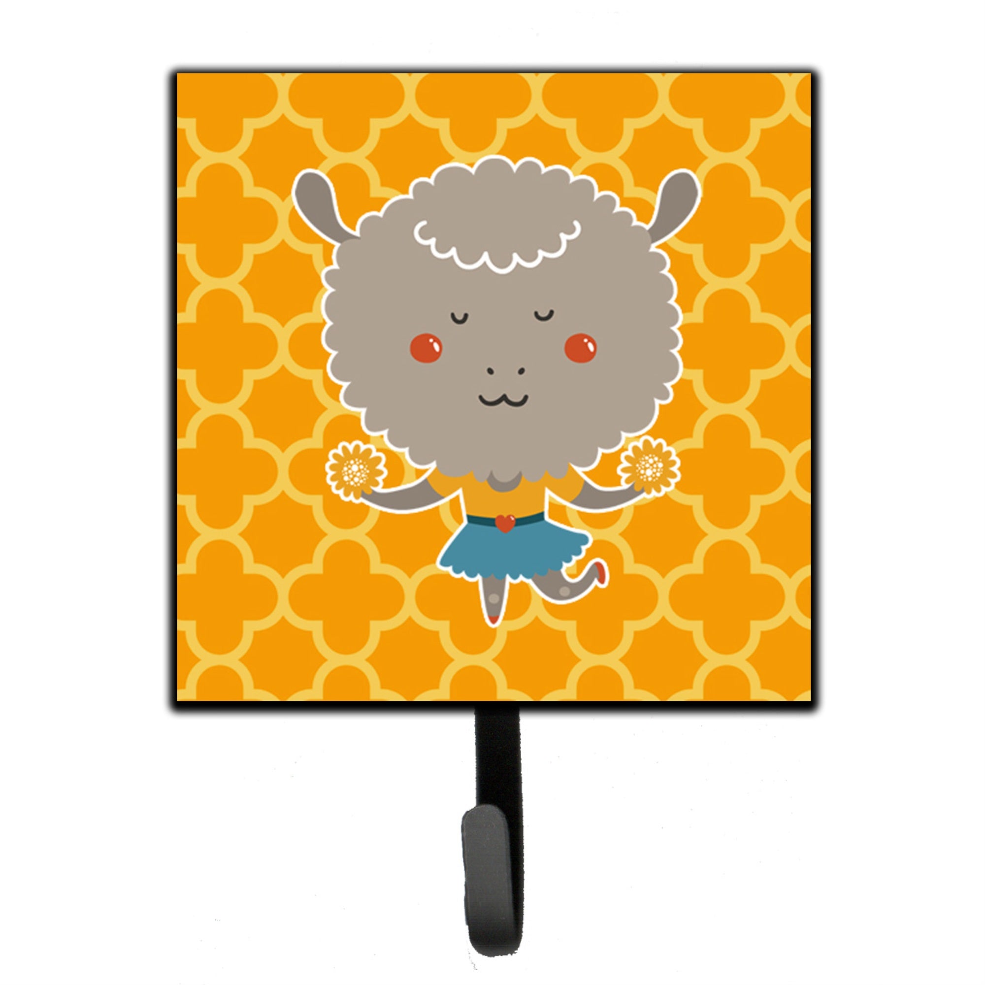 Caroline'S Treasures Cheerleader Lamb Sheep Wall Hook, Small, Multicolor
