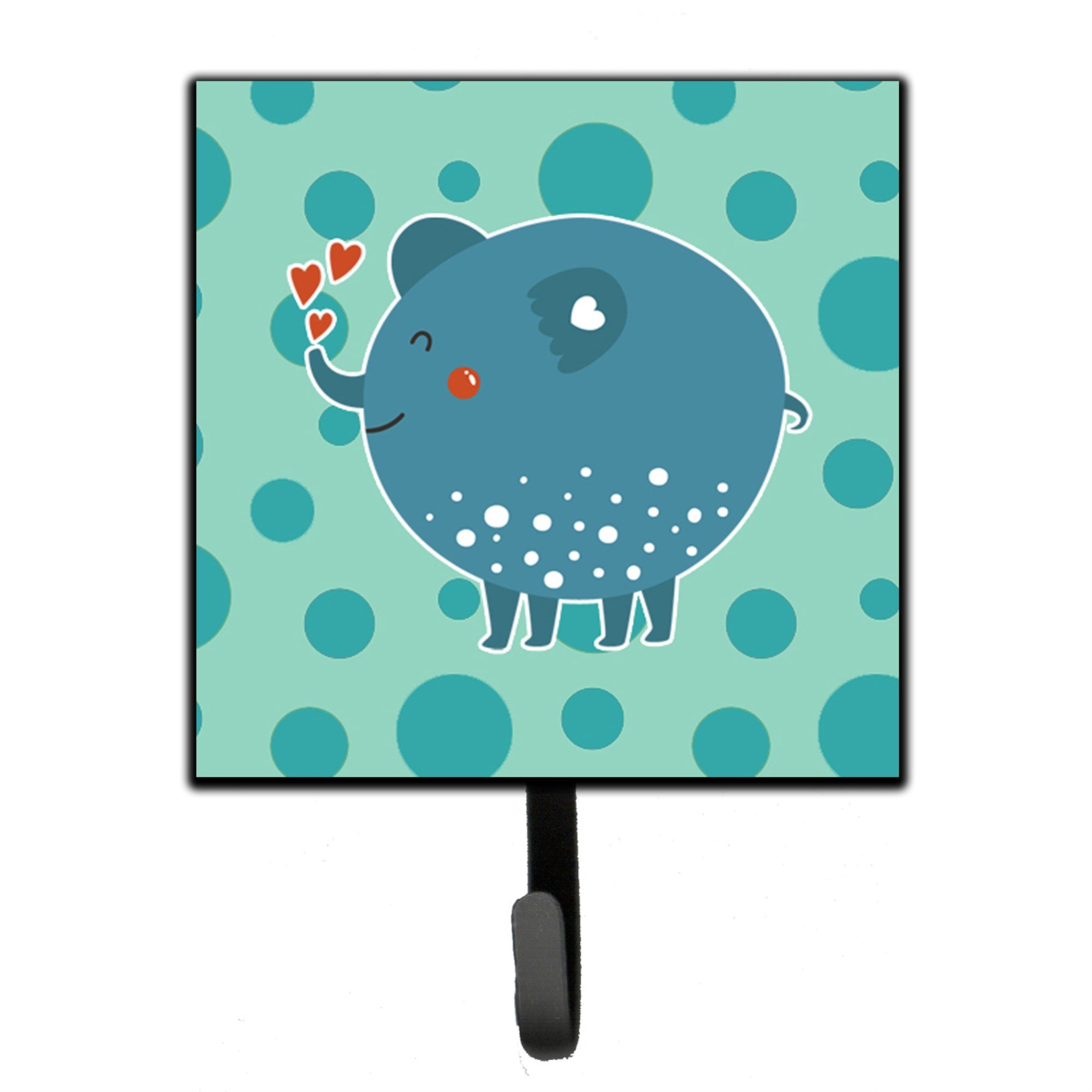 Caroline'S Treasures Blue Elephant Wall Hook, Small, Multicolor