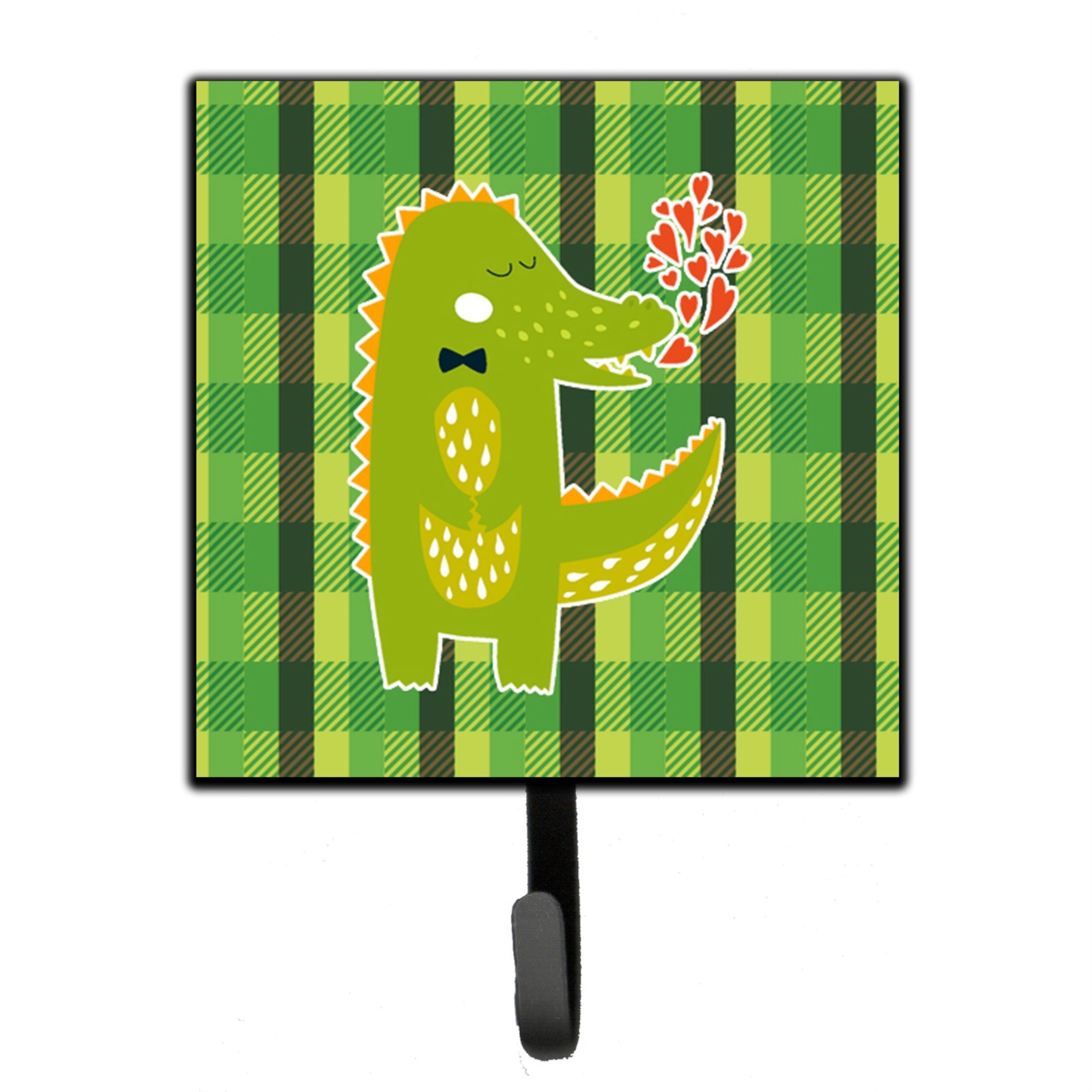 Caroline'S Treasures Alligator Love Wall Hook, Small, Multicolor