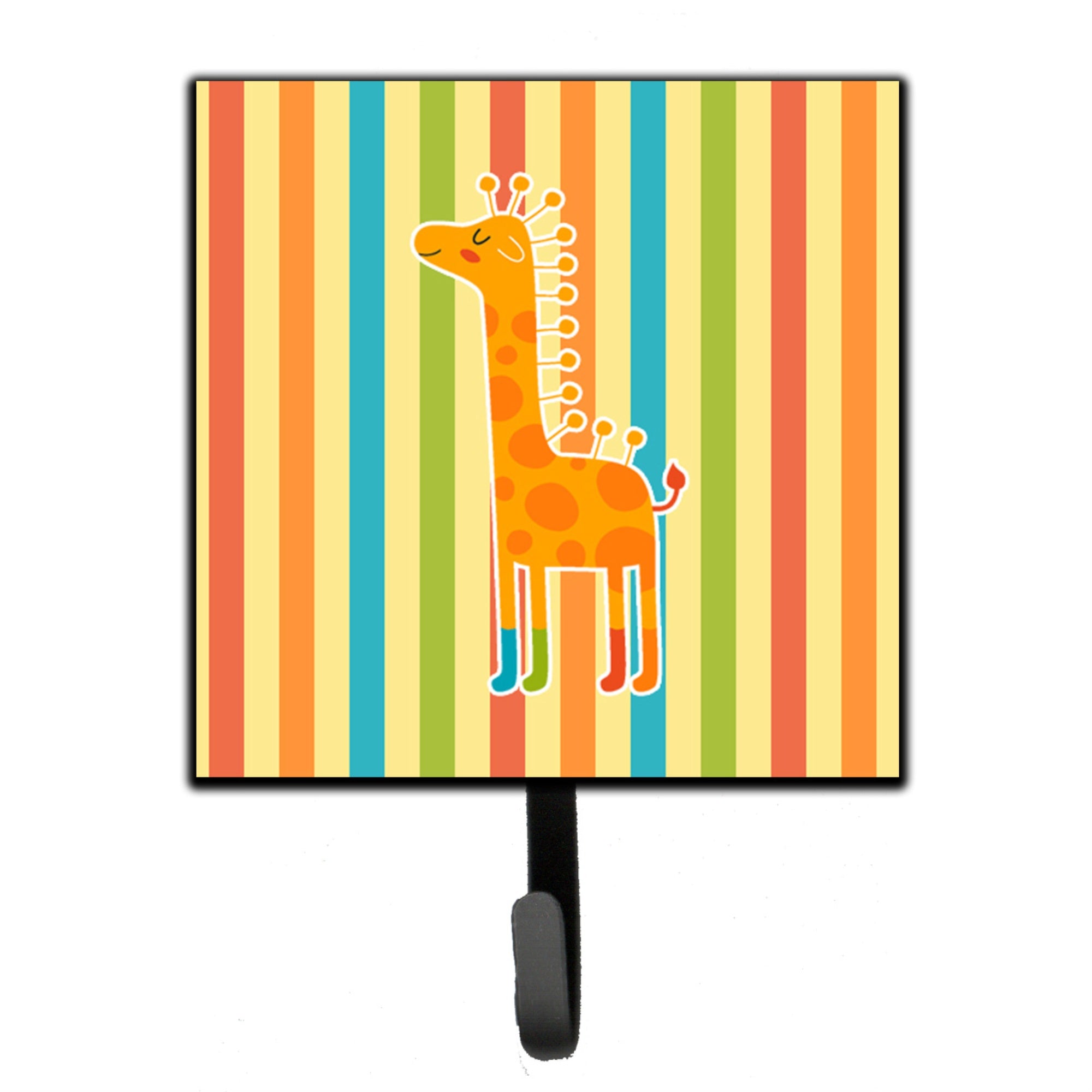 Caroline'S Treasures Giraffe In Socks Wall Hook, Small, Multicolor
