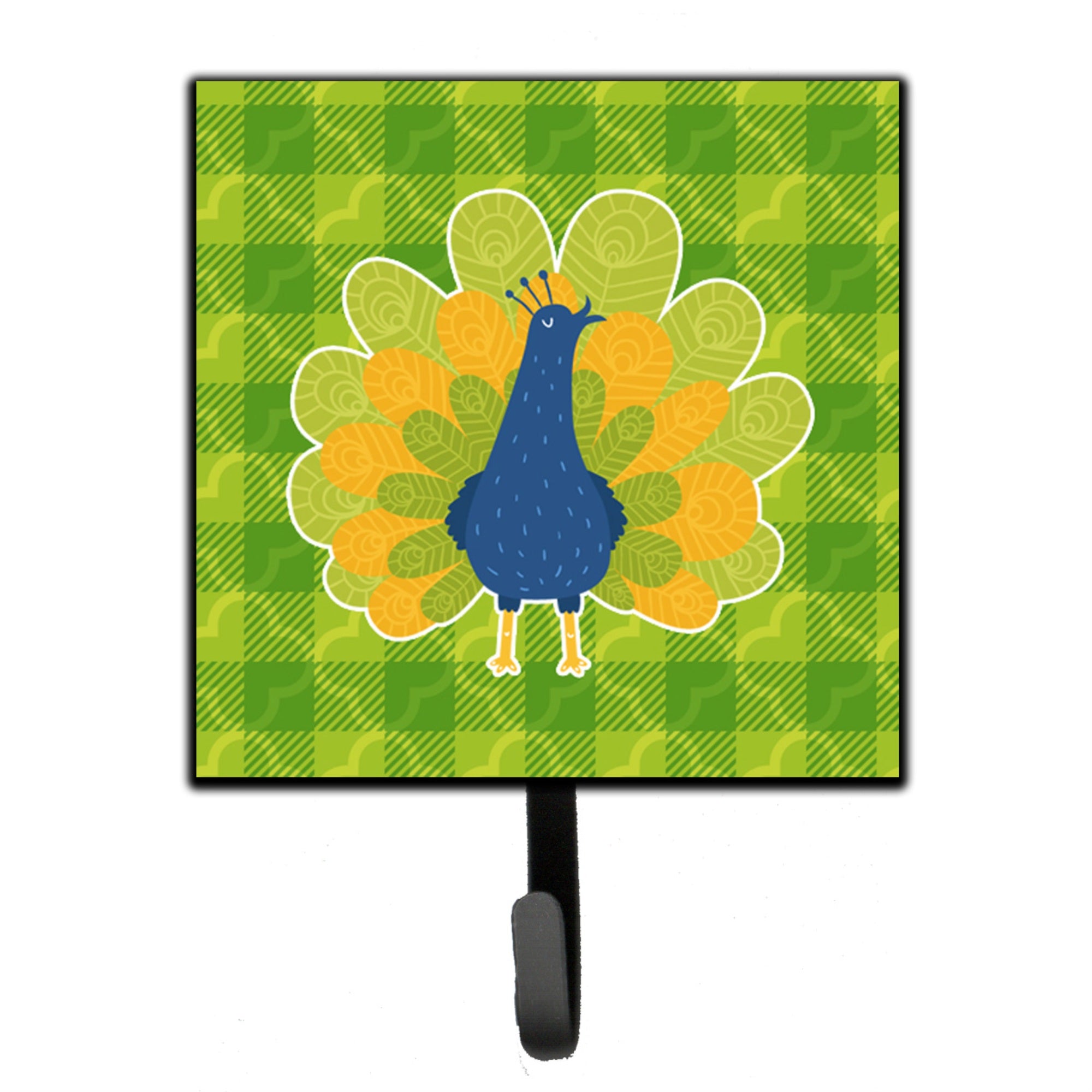 Caroline'S Treasures Pretty Peacock Wall Hook, Small, Multicolor