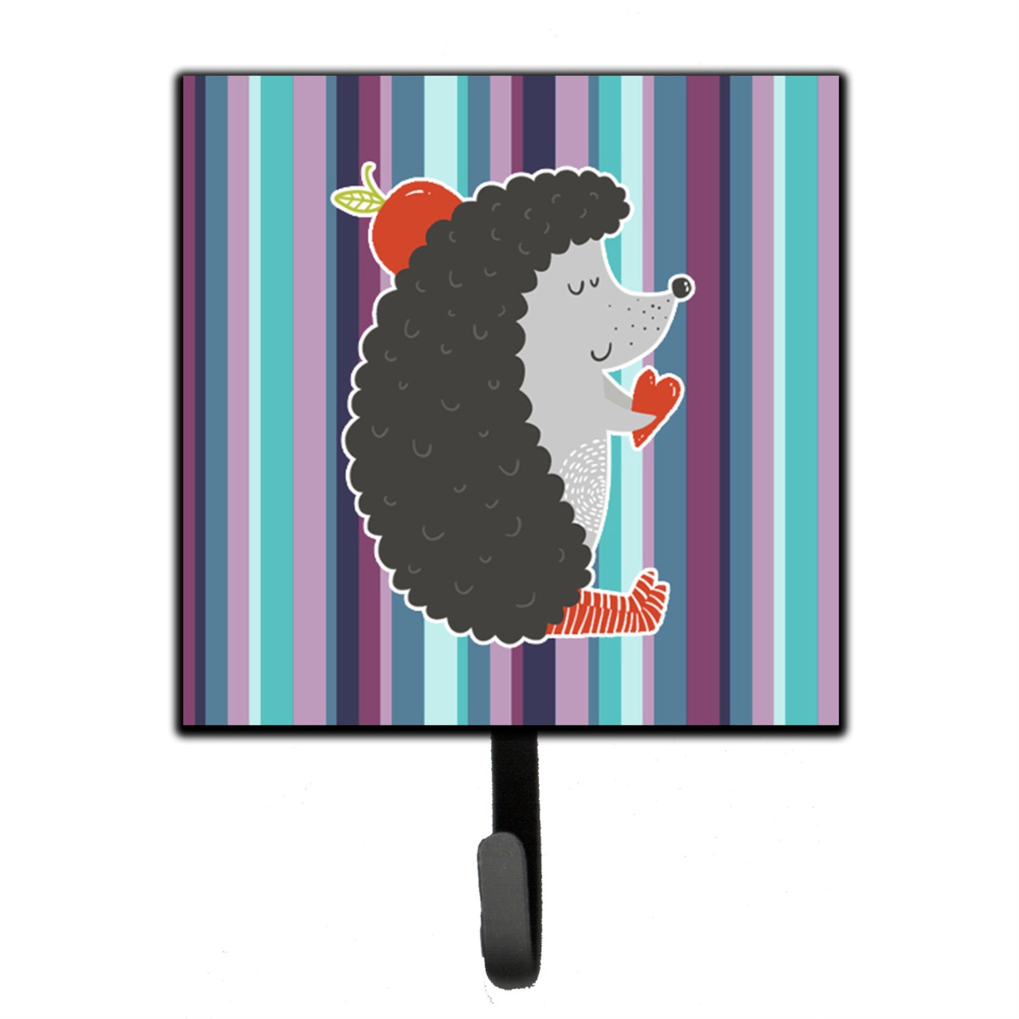 Caroline'S Treasures Hedgehog Wall Hook, Small, Multicolor