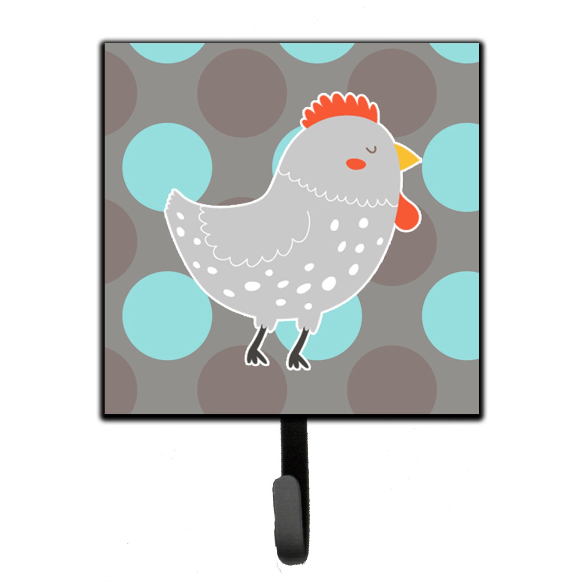 Caroline'S Treasures Grey Chicken Wall Hook, Small, Multicolor